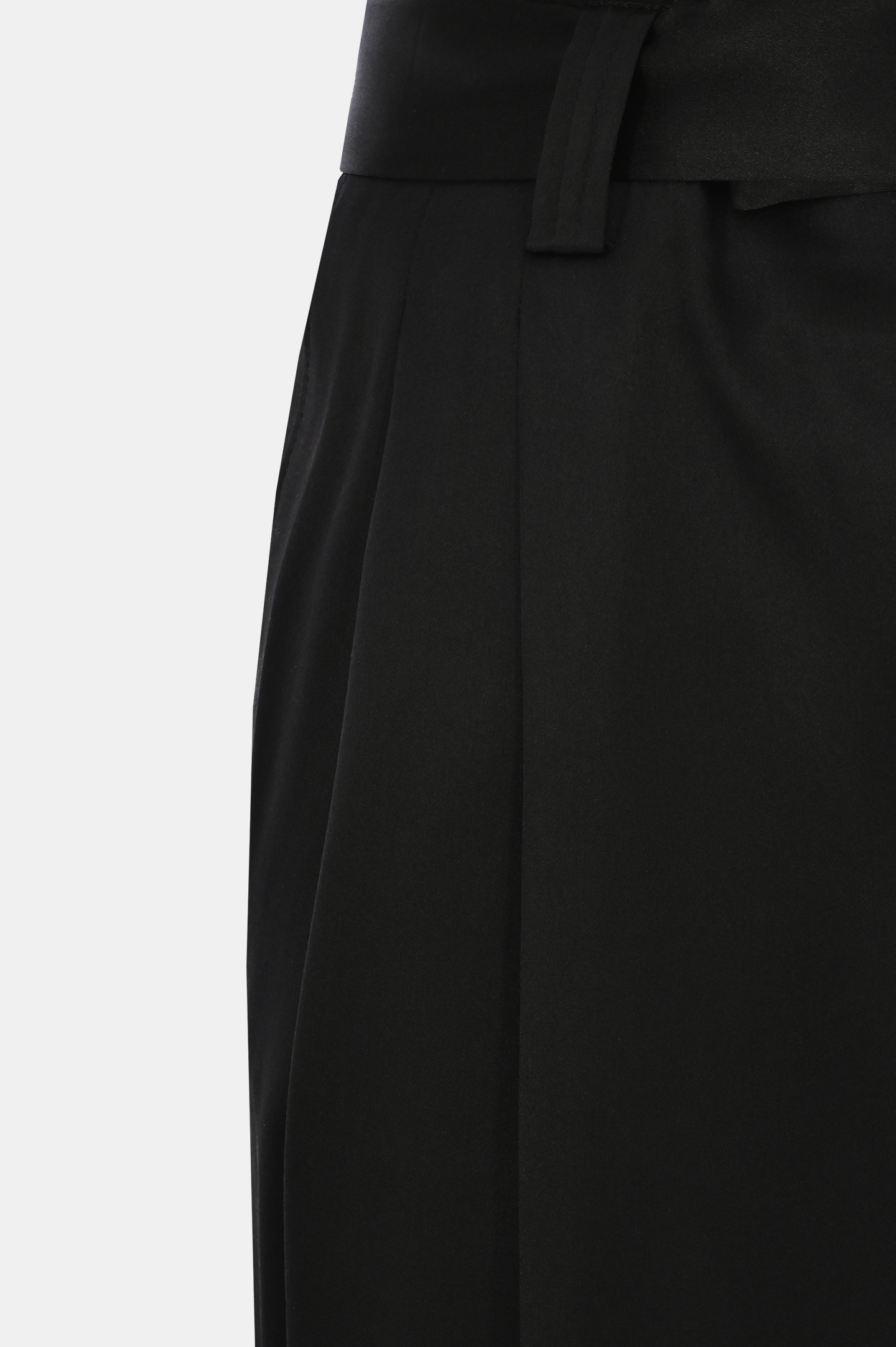 Широкие брюки из шелка с ремнем JACOB LEE WWP056SS24, цвет: Черный, Женский