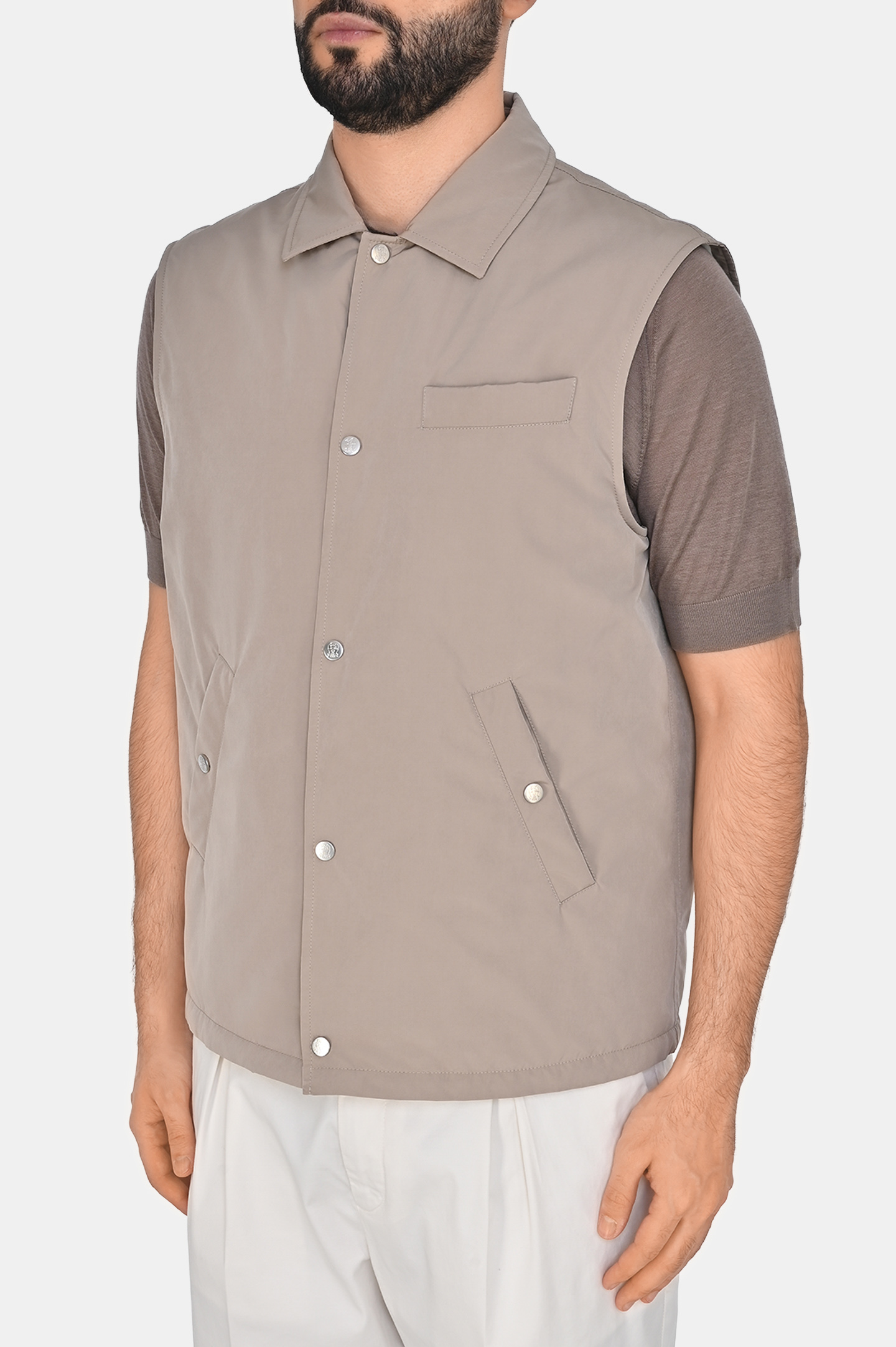 Жилет BRUNELLO  CUCINELLI MD4796520, цвет: Бежевый, Мужской