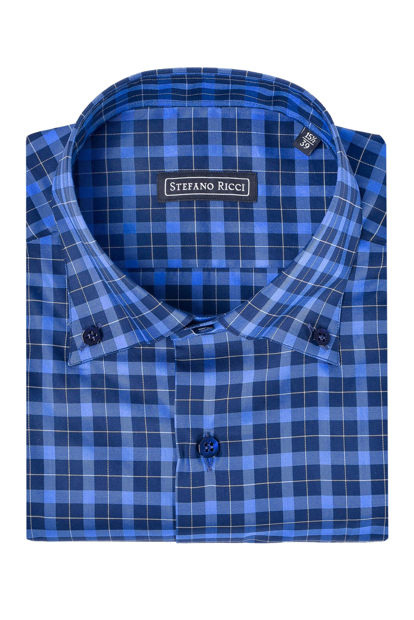 Рубашка STEFANO RICCI MC004305 L2028, цвет: Синий, Мужской