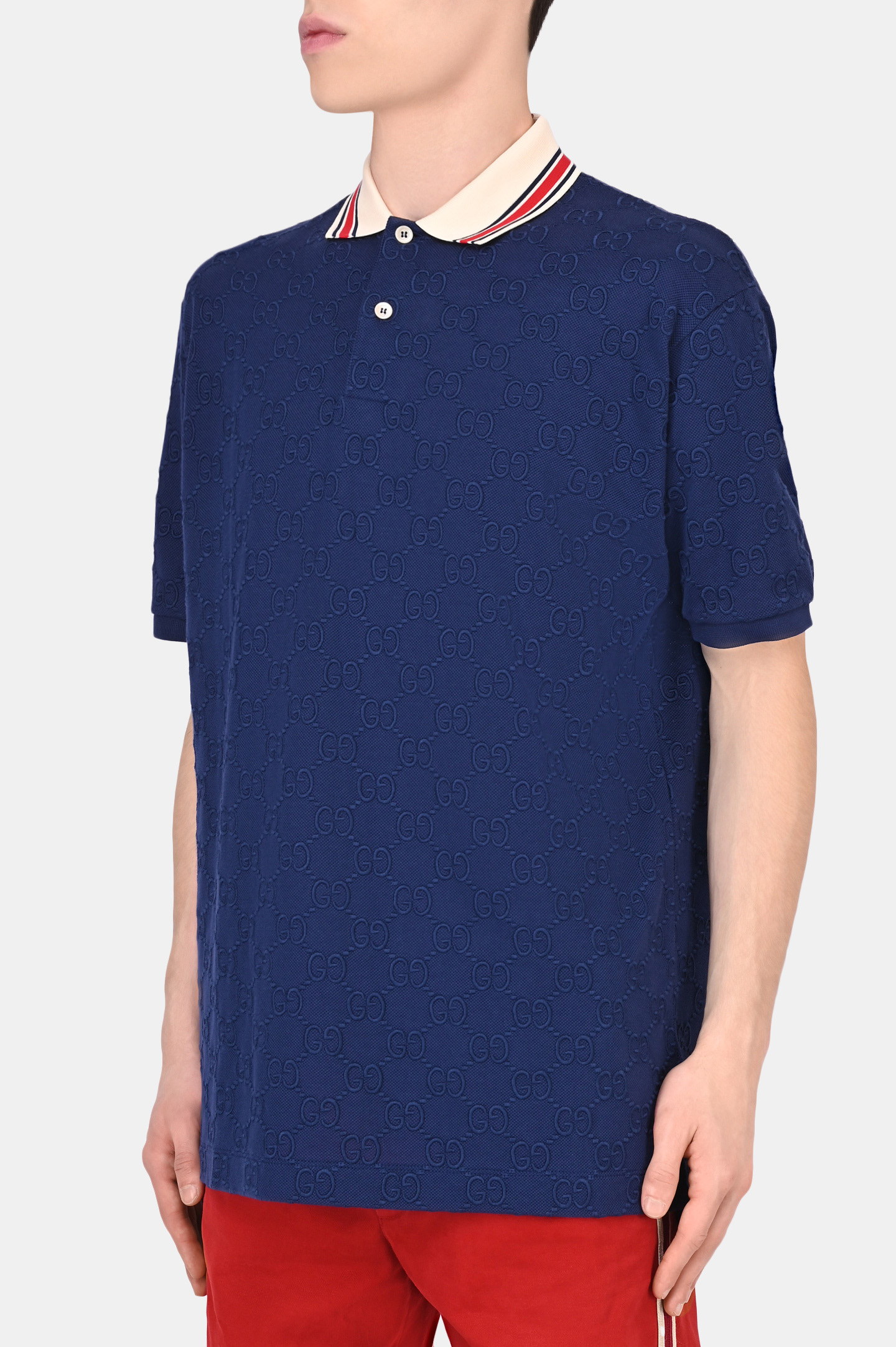 Поло GUCCI 598956 XJB0U, цвет: Синий, Мужской