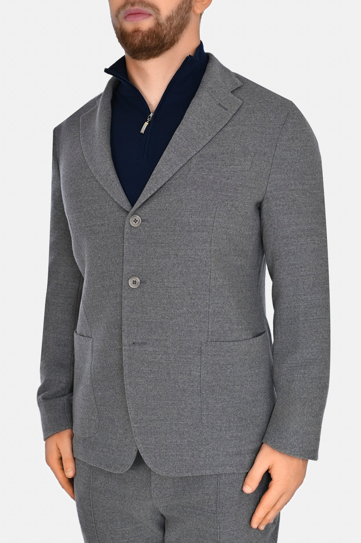 Пиджак с карманами DORIANI CASHMERE C138/T125-7-S-3, цвет: Серый, Мужской