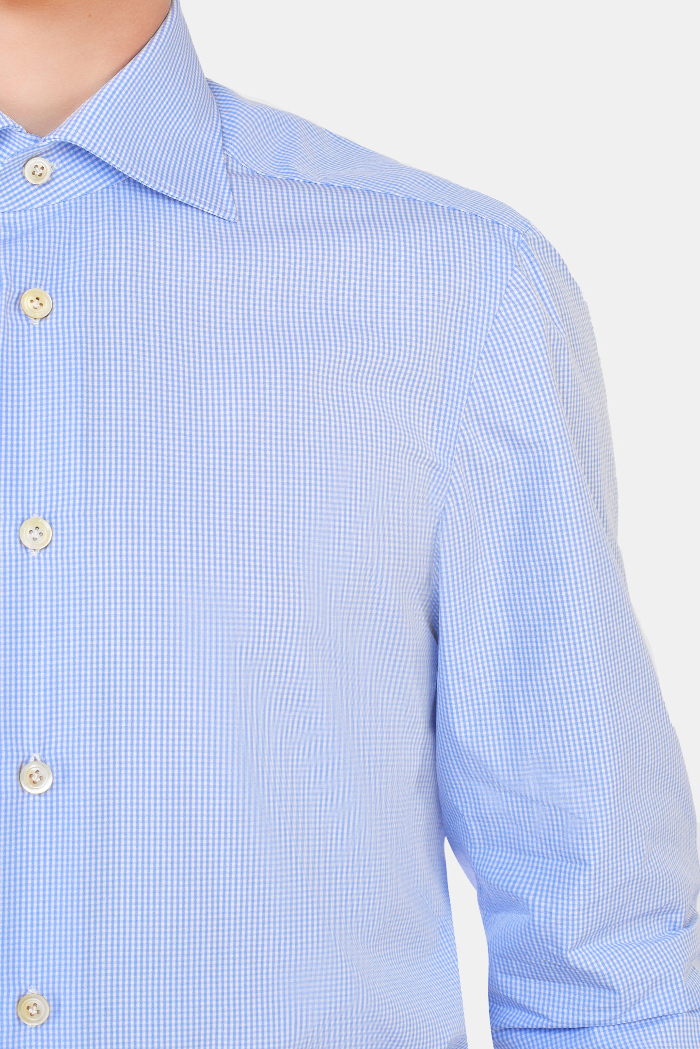 Рубашка KITON UCCH077073, цвет: Голубой, Мужской