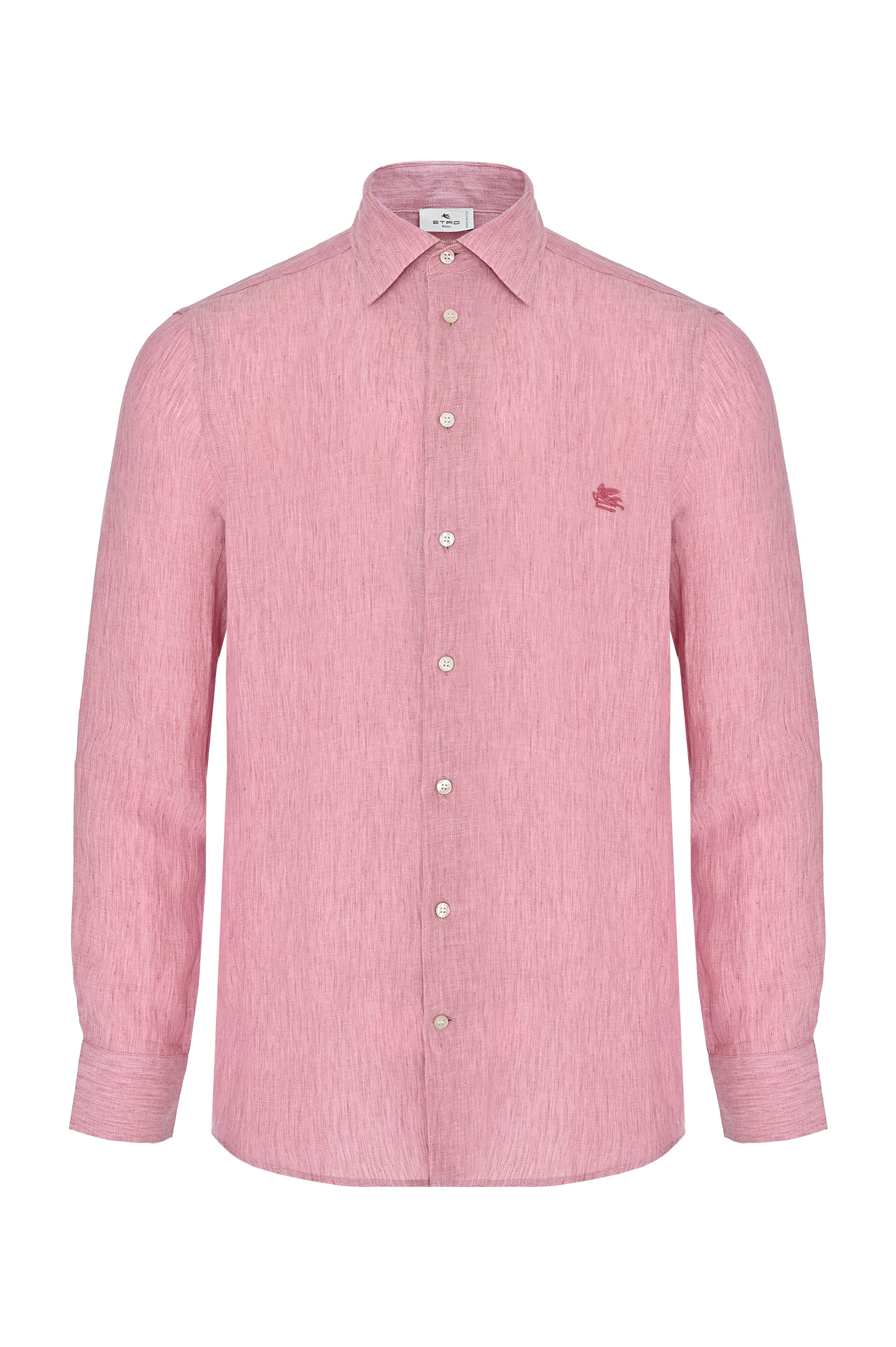 Рубашка из льна ETRO MRIB0002 99TU3D6 , цвет: Розовый, Мужской