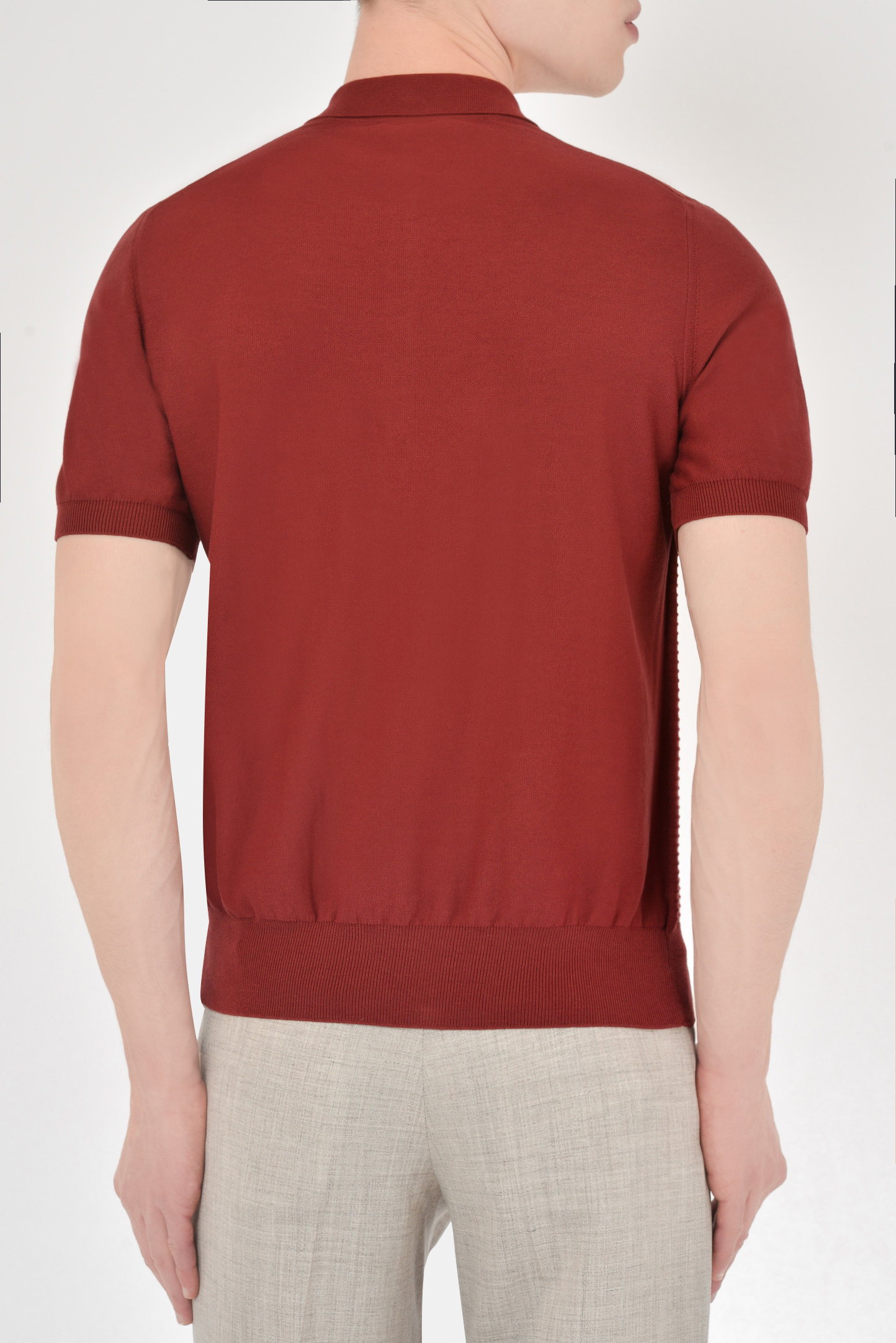 Поло CANALI MK01131/903 С0318, цвет: Бордовый, Мужской