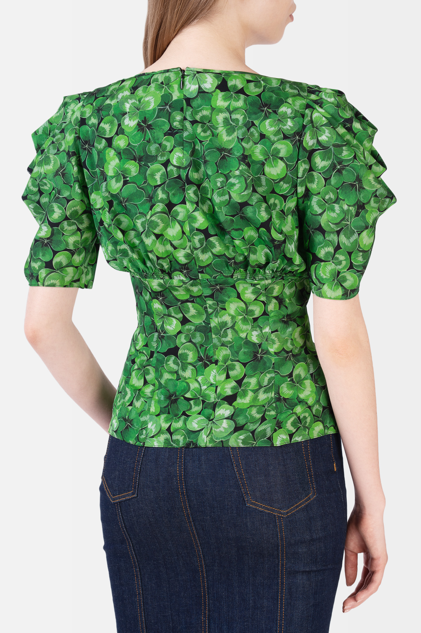 Блуза DOLCE & GABBANA F74B9T FSAZP, цвет: Зеленый, Женский