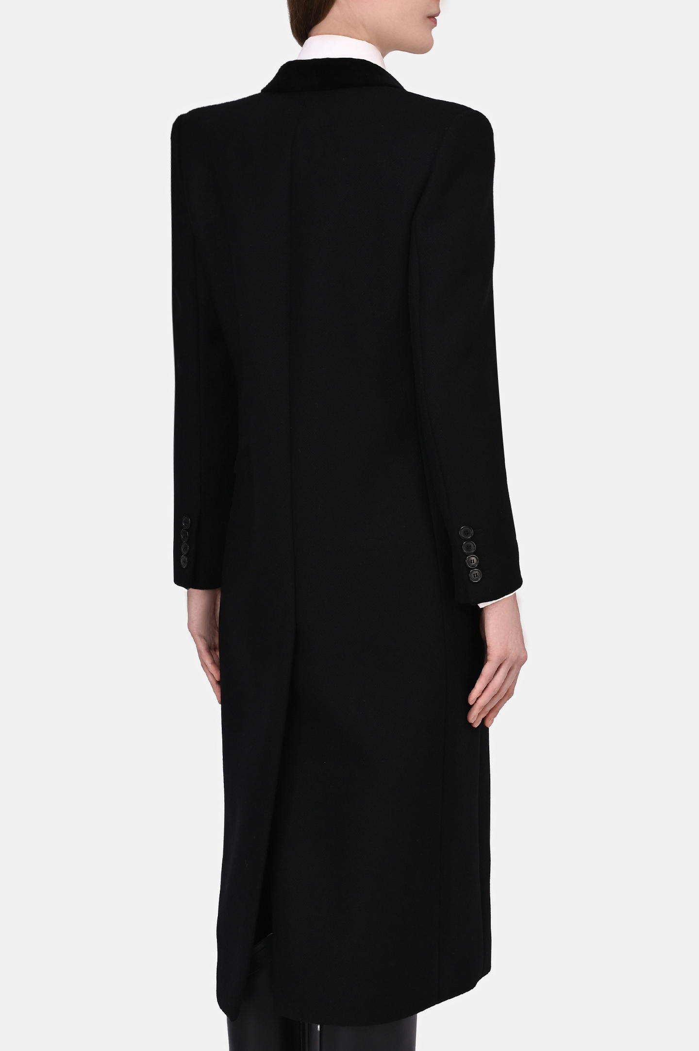 Пальто SAINT LAURENT 661315 Y5B58, цвет: Черный, Женский