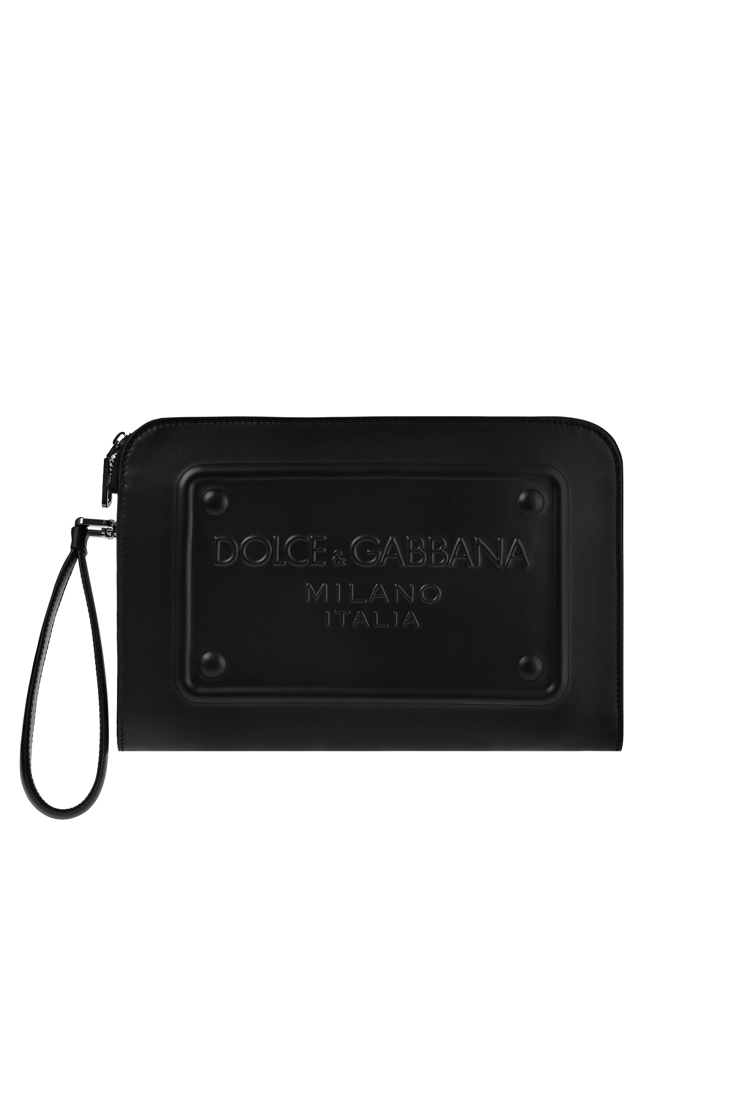 Кожаный клатч DOLCE & GABBANA BM1751 AG218, цвет: Черный, Женский