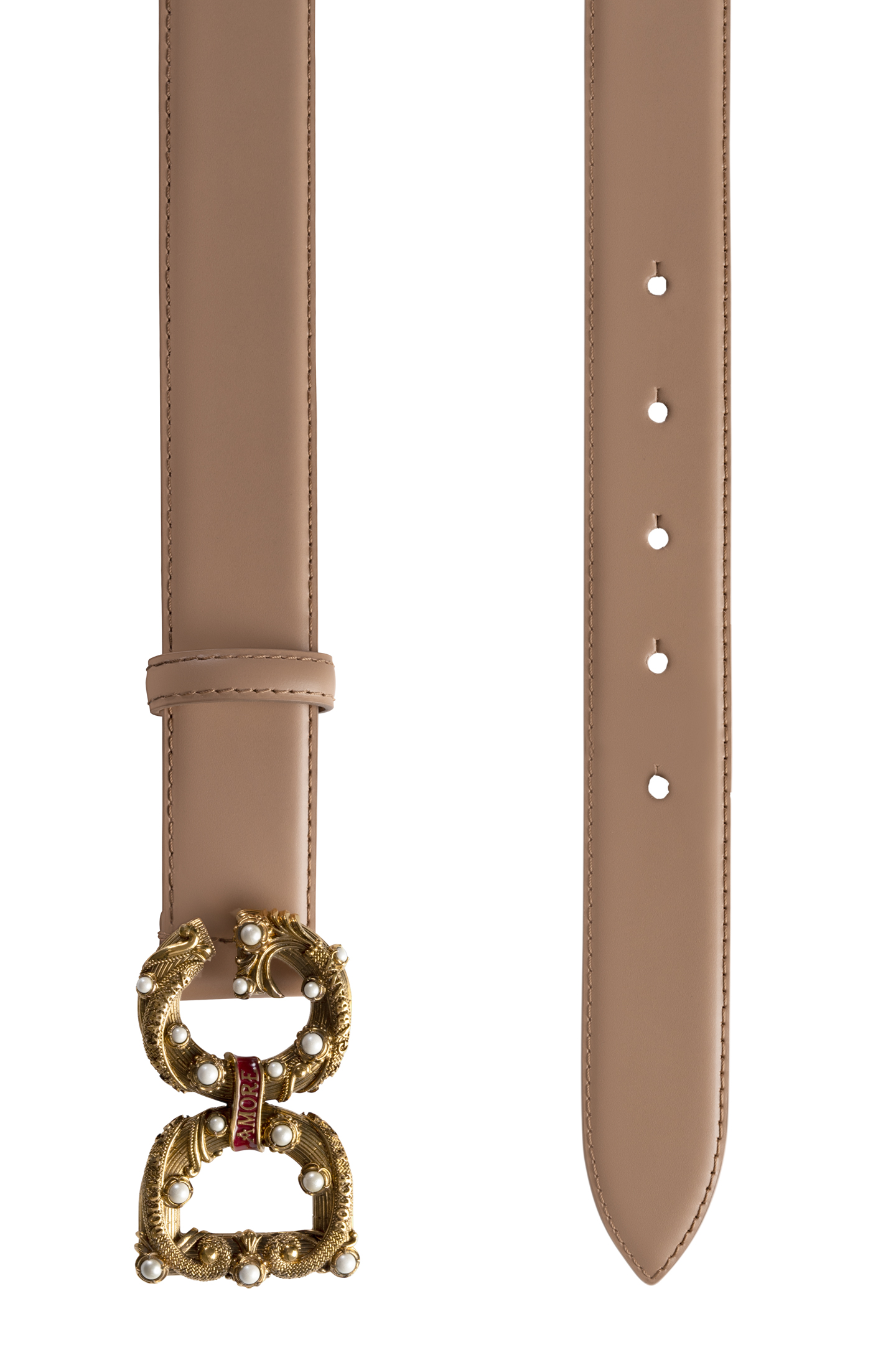 Ремень DOLCE & GABBANA BE1335 AK133, цвет: Бежевый, Женский