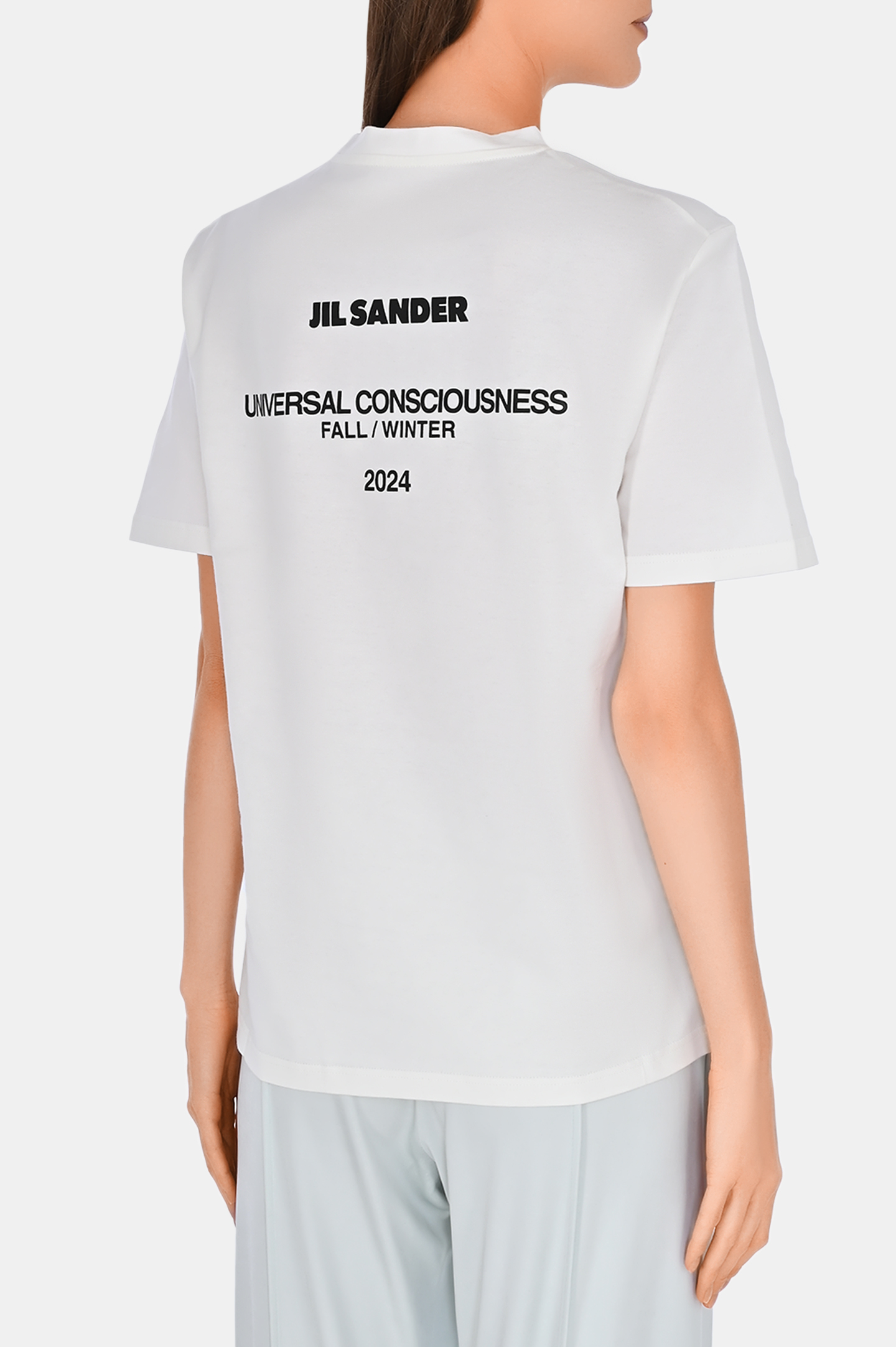 Футболка с логотипом JIL SANDER J02GC0128 J46219, цвет: Белый, Женский