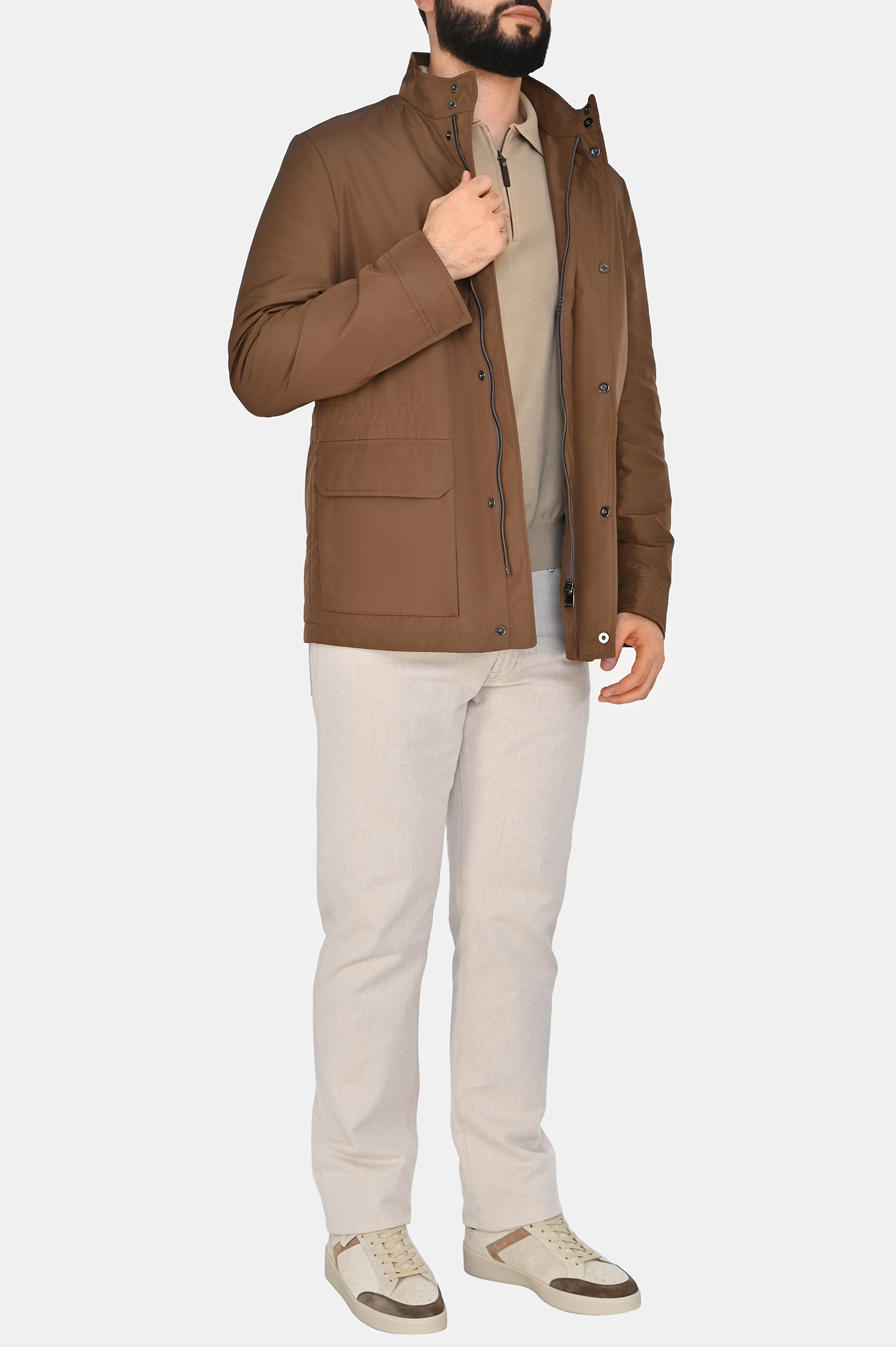 Поло (Джемпер) CANALI MK02261 C1052, цвет: Бежевый, Мужской