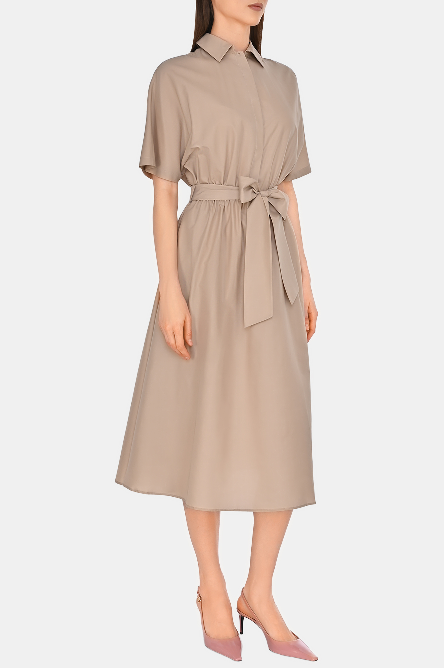 Платье+пояс KITON D59304K0973E0, цвет: Бежевый, Женский