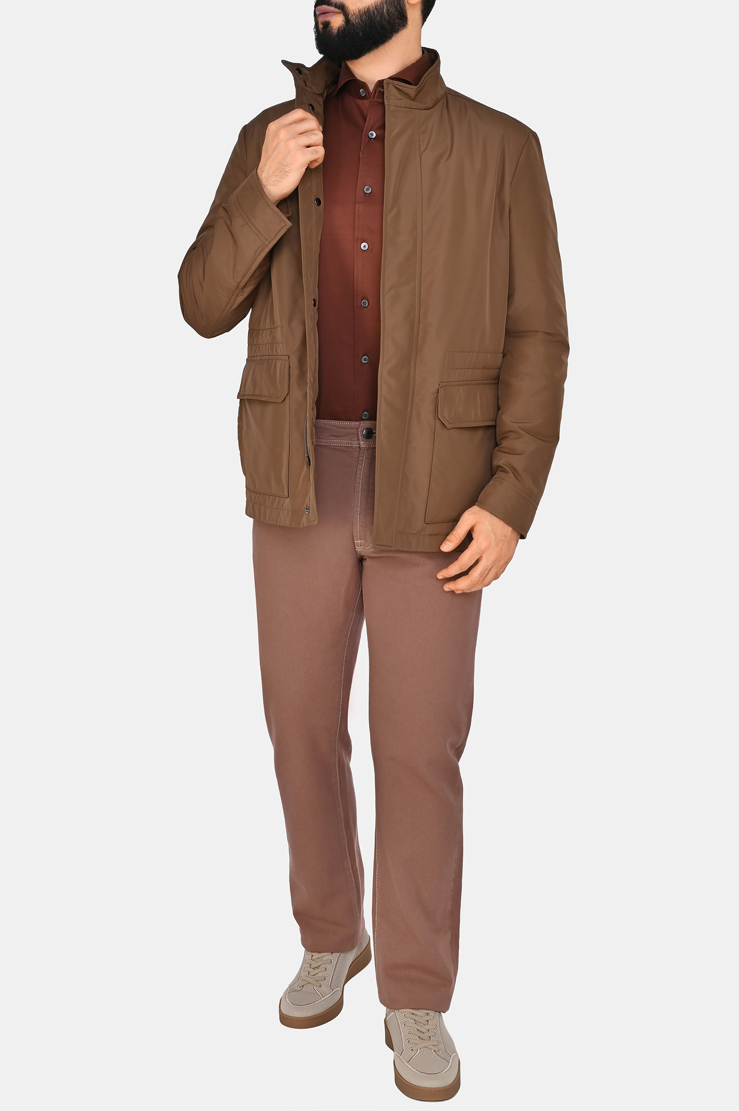 Рубашка CANALI GN02310 CSL7056, цвет: Бордовый, Мужской