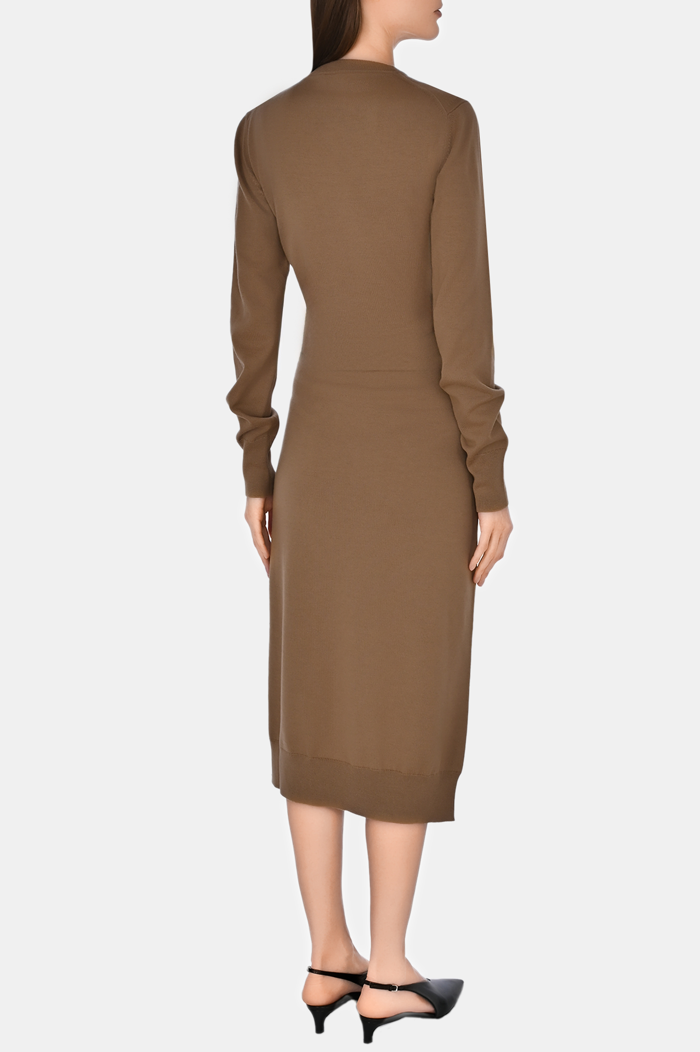 Платье на пуговицах JIL SANDER J02CT0403 J14722, цвет: Коричневый, Женский