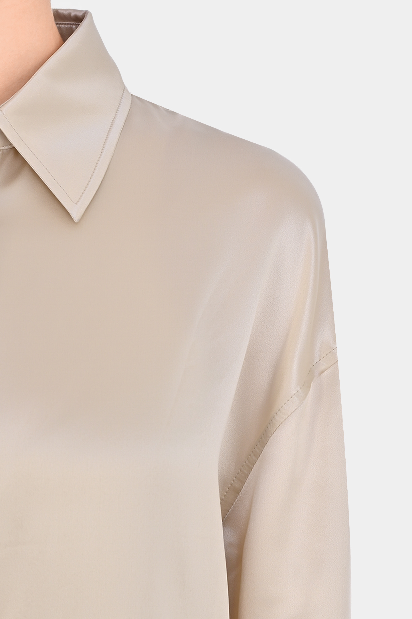 Блуза-рубашки из шелка JACOB LEE WSS016SS24PW, цвет: Светло-бежевый, Женский
