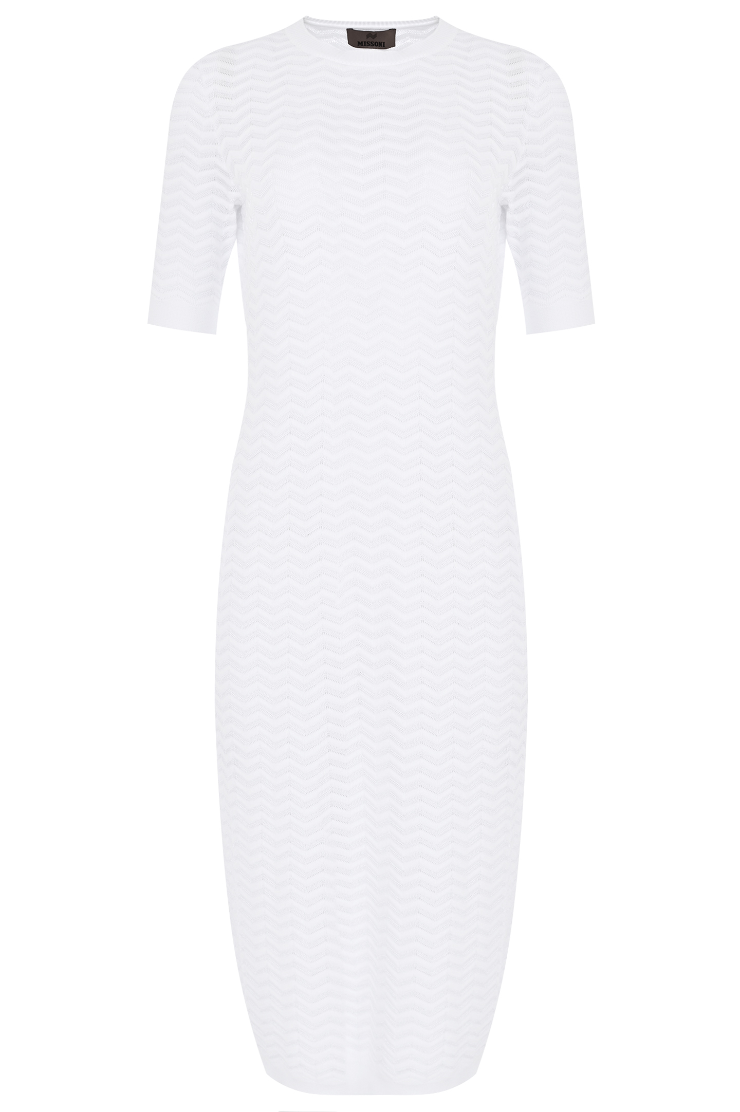 Платье из хлопка и вискозы MISSONI DS24SG2D-BK033W, цвет: Белый, Женский