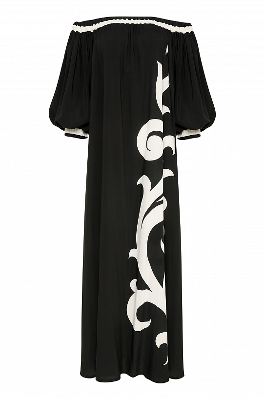 Платье YANINA 0-2235A, цвет: Черно-белый, Женский