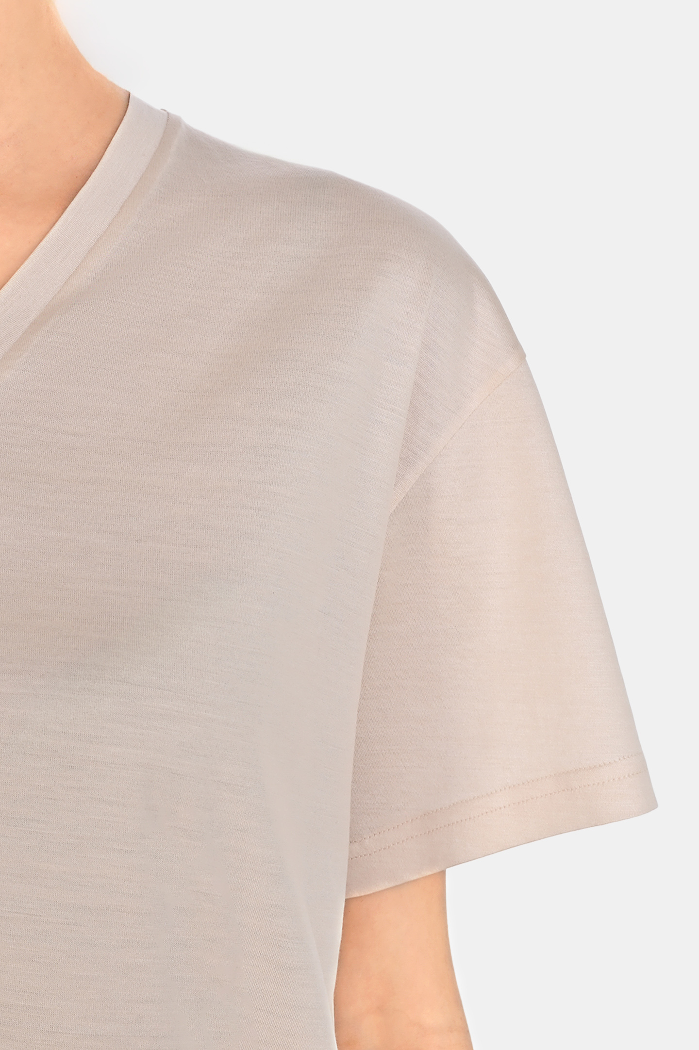 Футболка KITON D59420K0925F0, цвет: Светло-бежевый, Женский