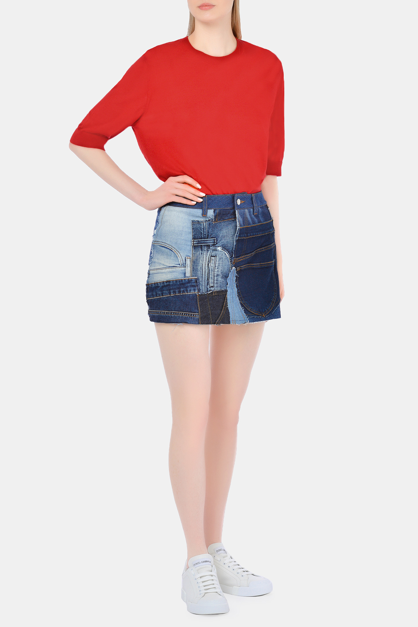 Джемпер DOLCE & GABBANA FXC76T JASOP, цвет: Красный, Женский