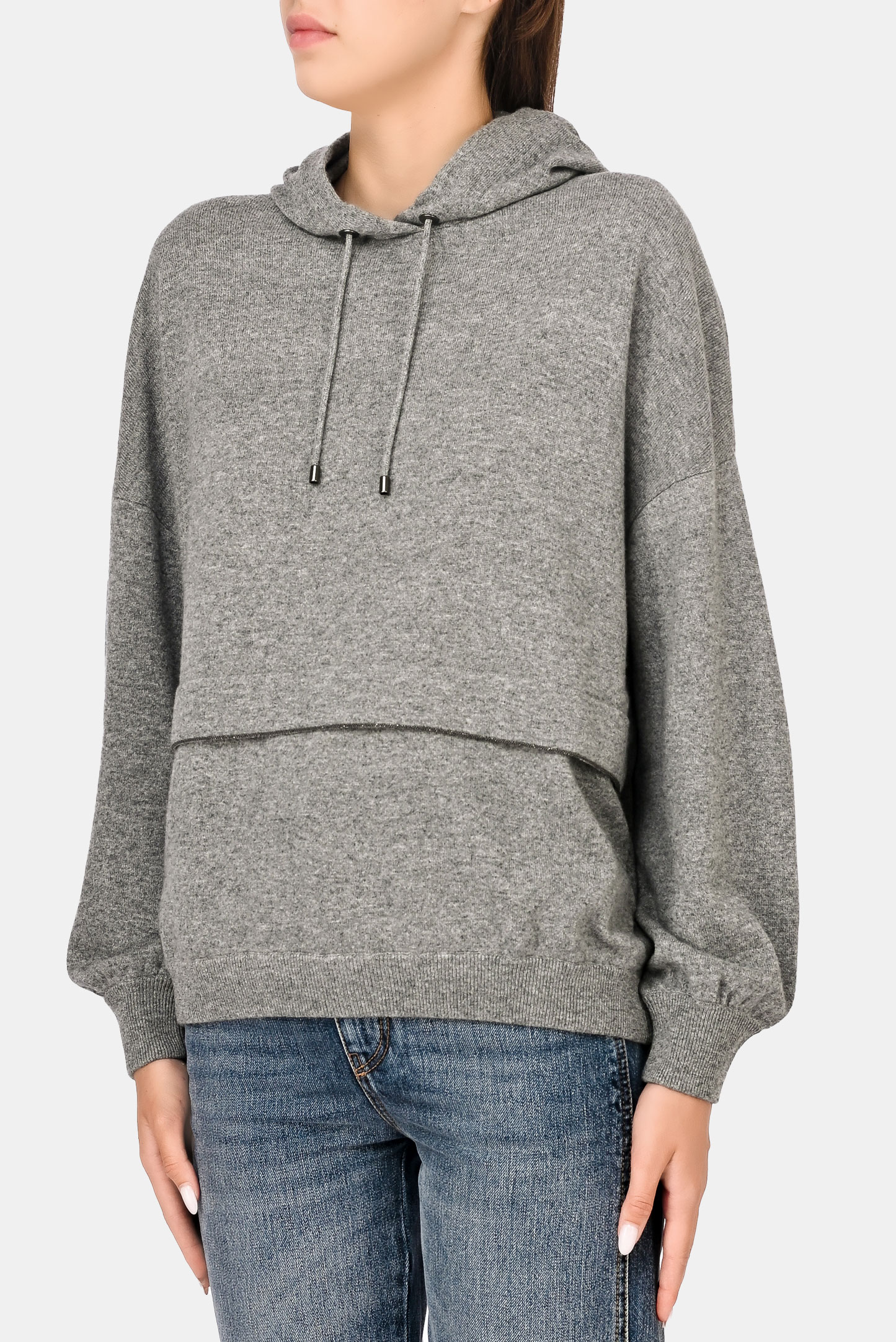 Худи BRUNELLO  CUCINELLI M16127809, цвет: Серый, Женский