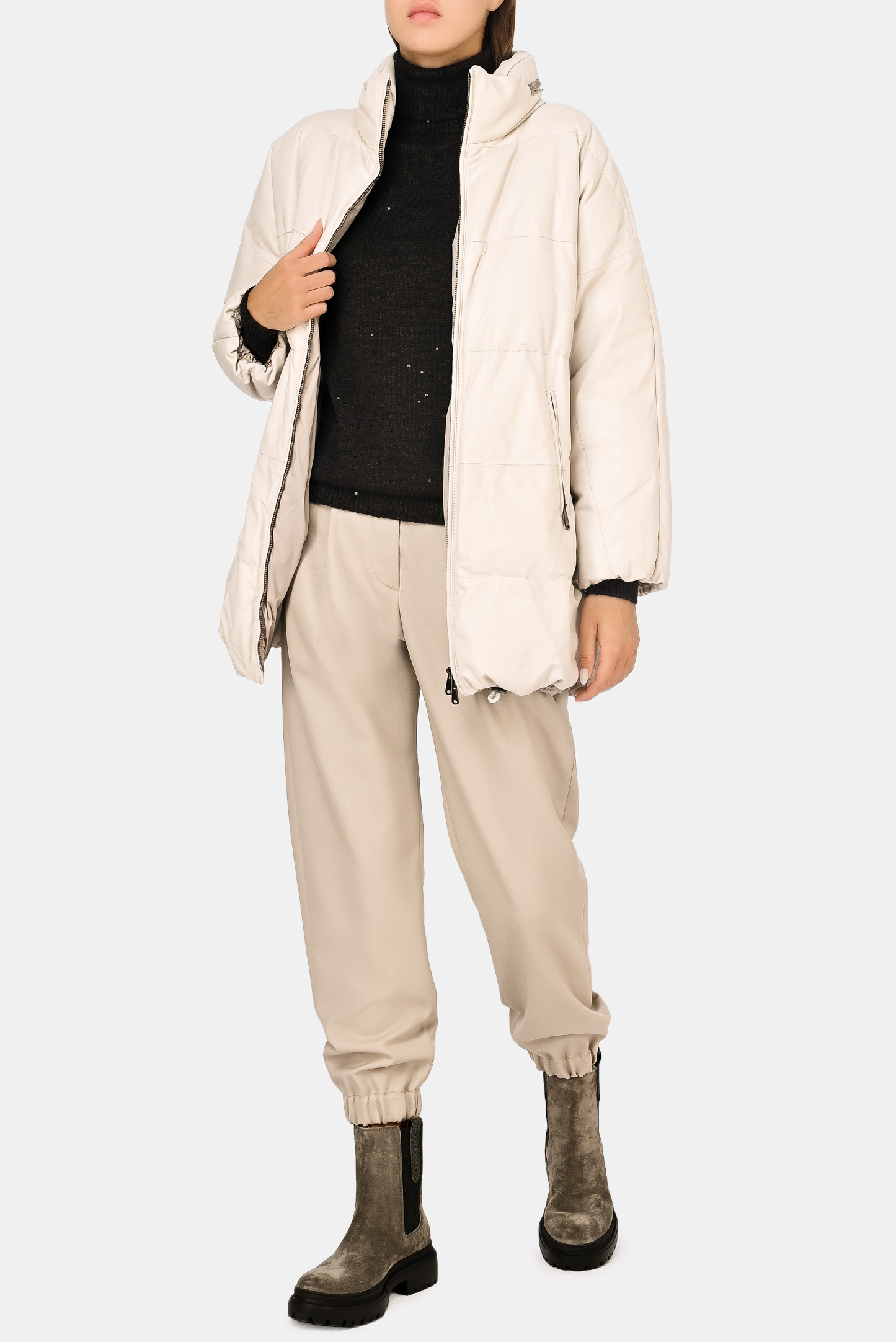 Свитер BRUNELLO  CUCINELLI M73539903, цвет: Серый, Женский