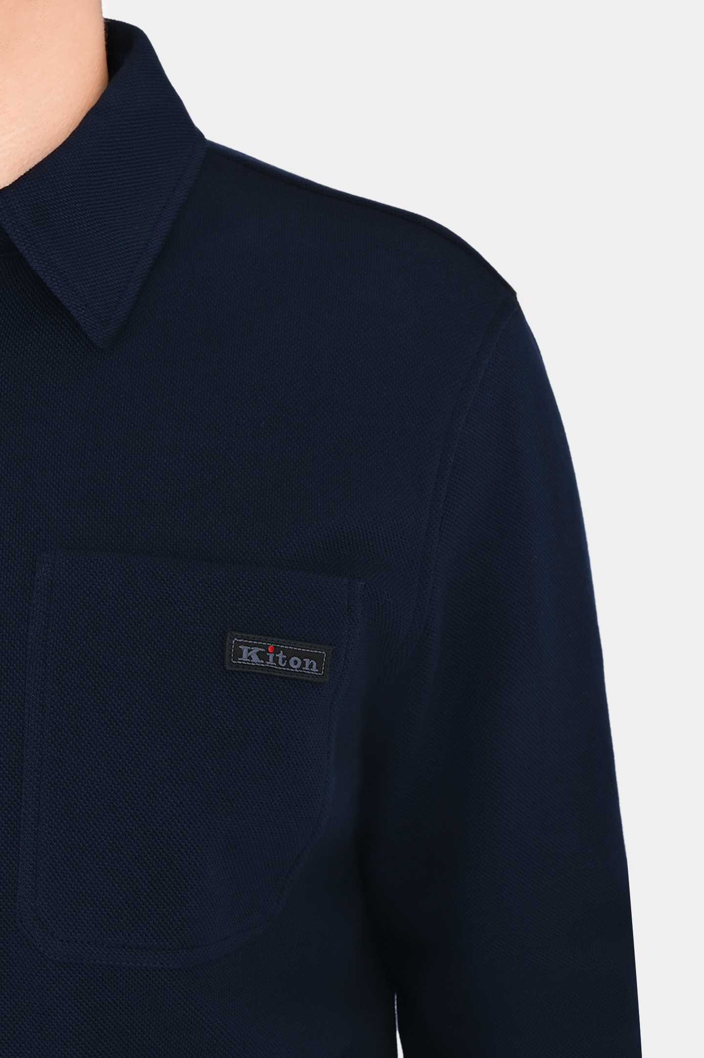 Куртка на кнопках с карманами KITON UW1828V0851C0, цвет: Темно-синий, Мужской