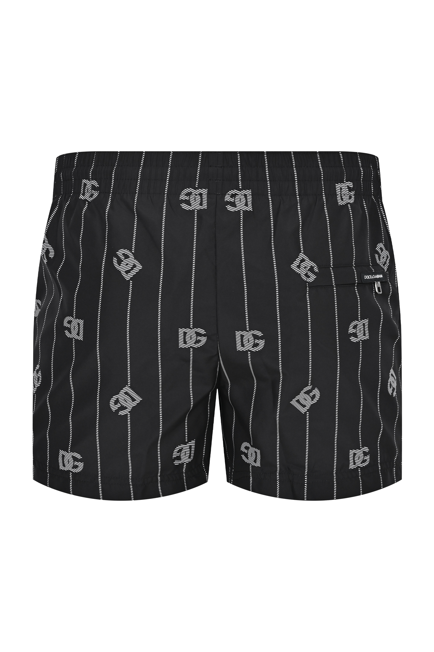 Плавки-шорты DOLCE & GABBANA M4A06T ISMDD, цвет: Черно-белый, Мужской