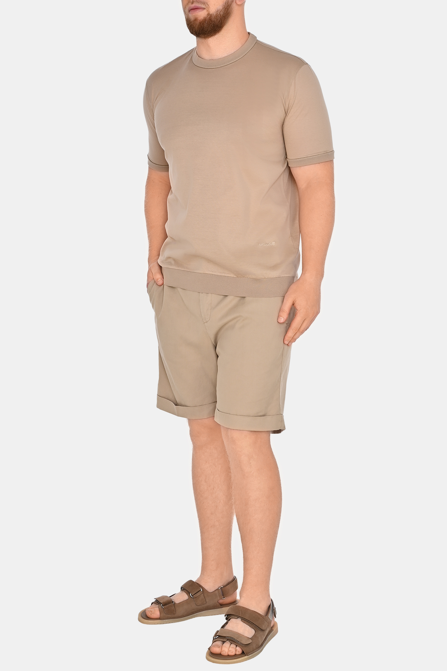 Шорты CANALI PT01355 95606-R, цвет: Светло-бежевый, Мужской