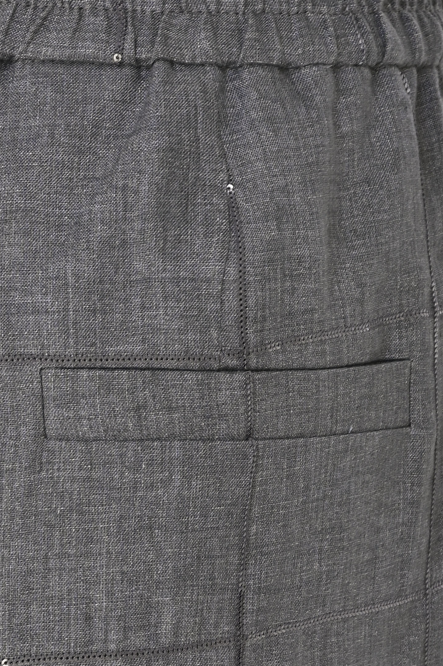 Льняные брюки BRUNELLO  CUCINELLI MM633P8887, цвет: Серый, Женский
