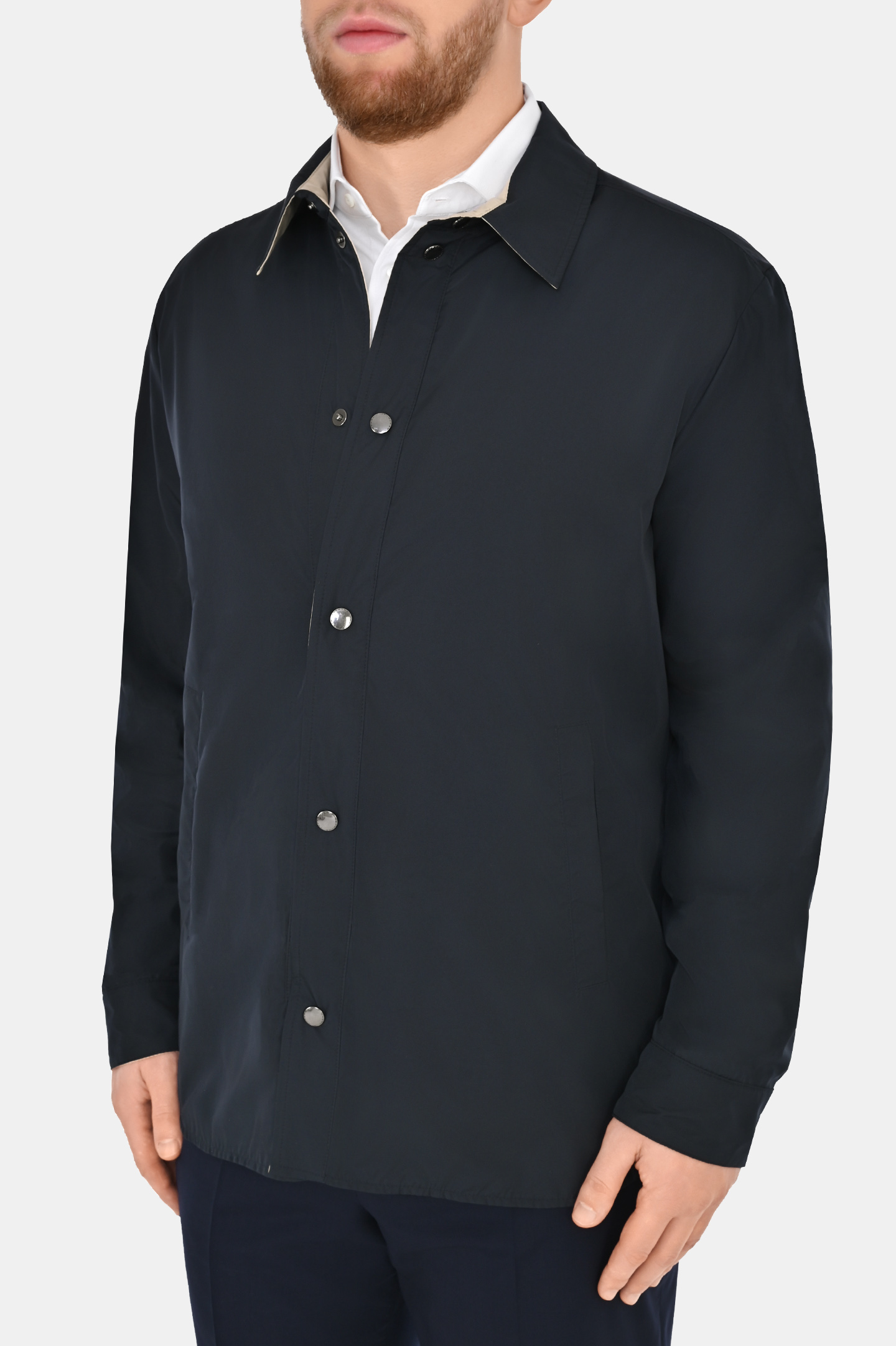 Легкая двусторонняя куртка CANALI SG01121 O30446, цвет: Синий, Мужской