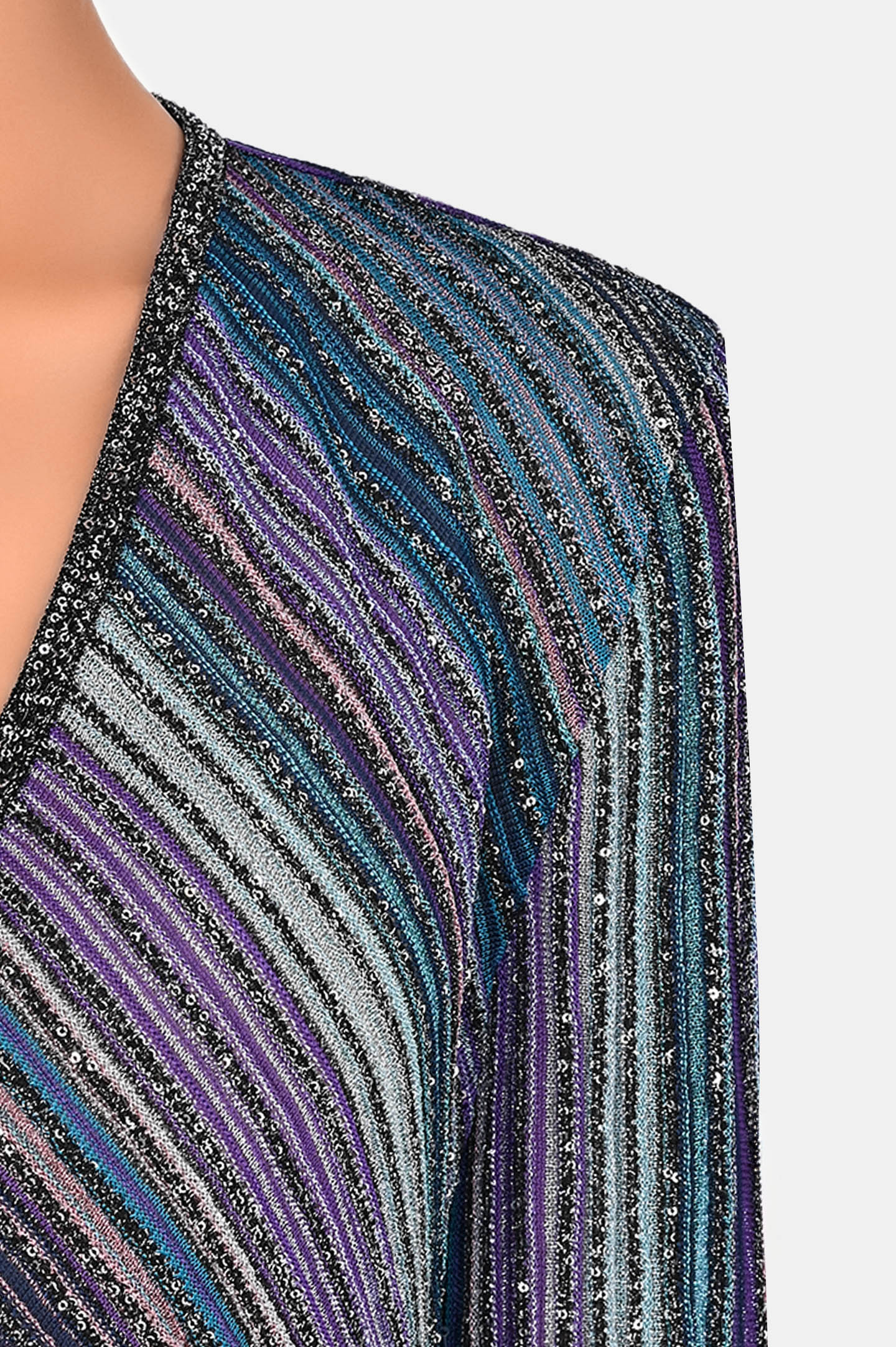 Платье с v-образным вырезом MISSONI DS24WG1M-BK039E, цвет: Разноцветный, Женский