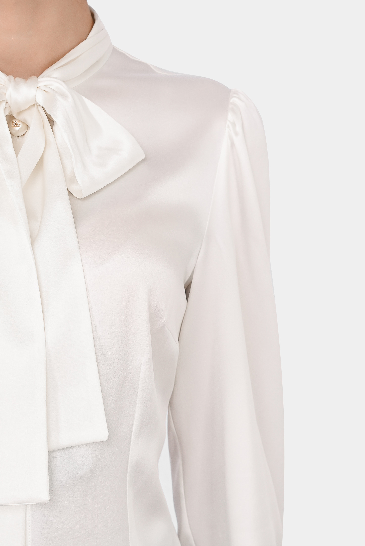 Блуза DOLCE & GABBANA F5P09T FURAG, цвет: Молочный, Женский