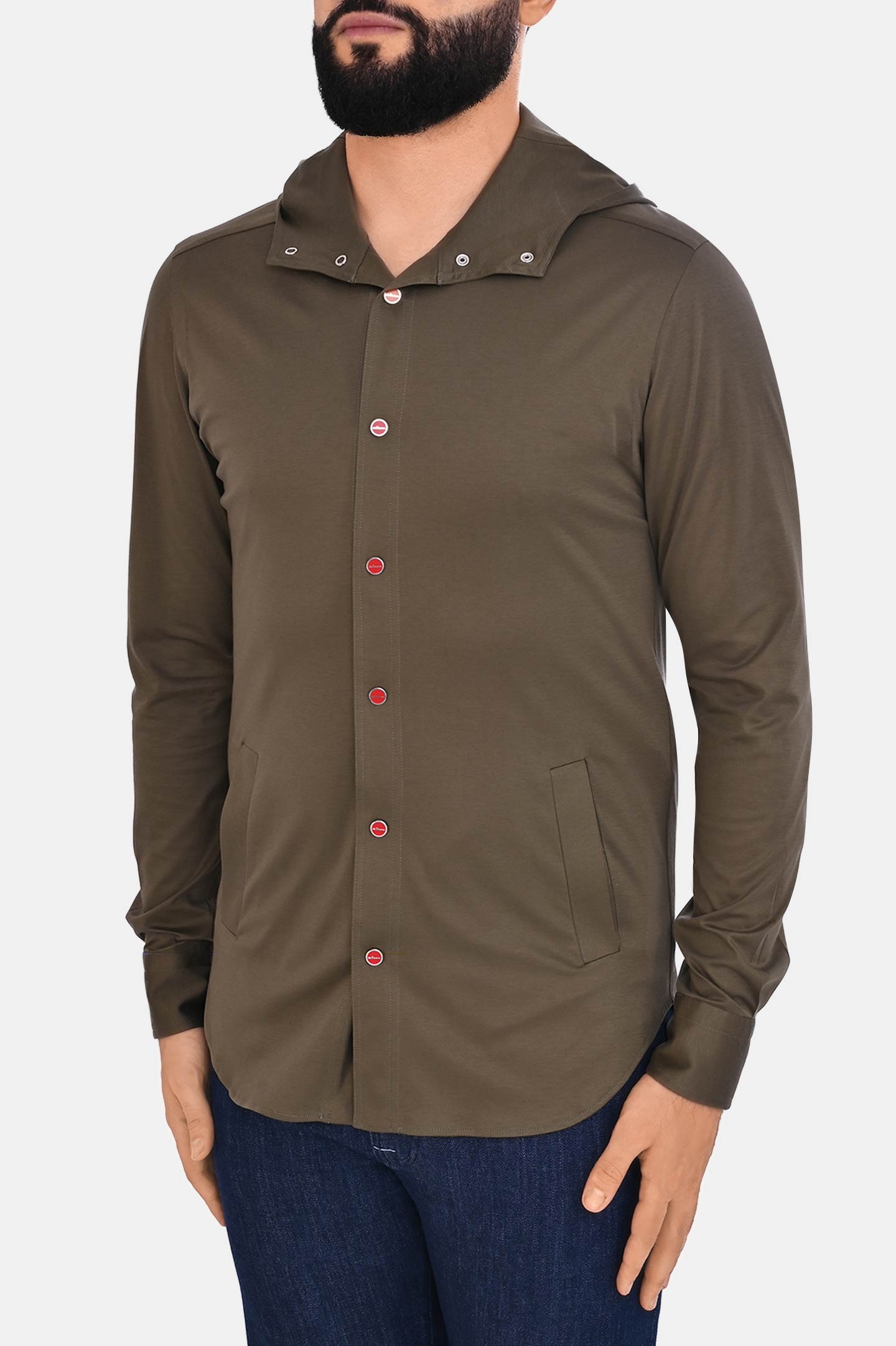 Рубашка KITON UMCMARH09200, цвет: Зеленый, Мужской