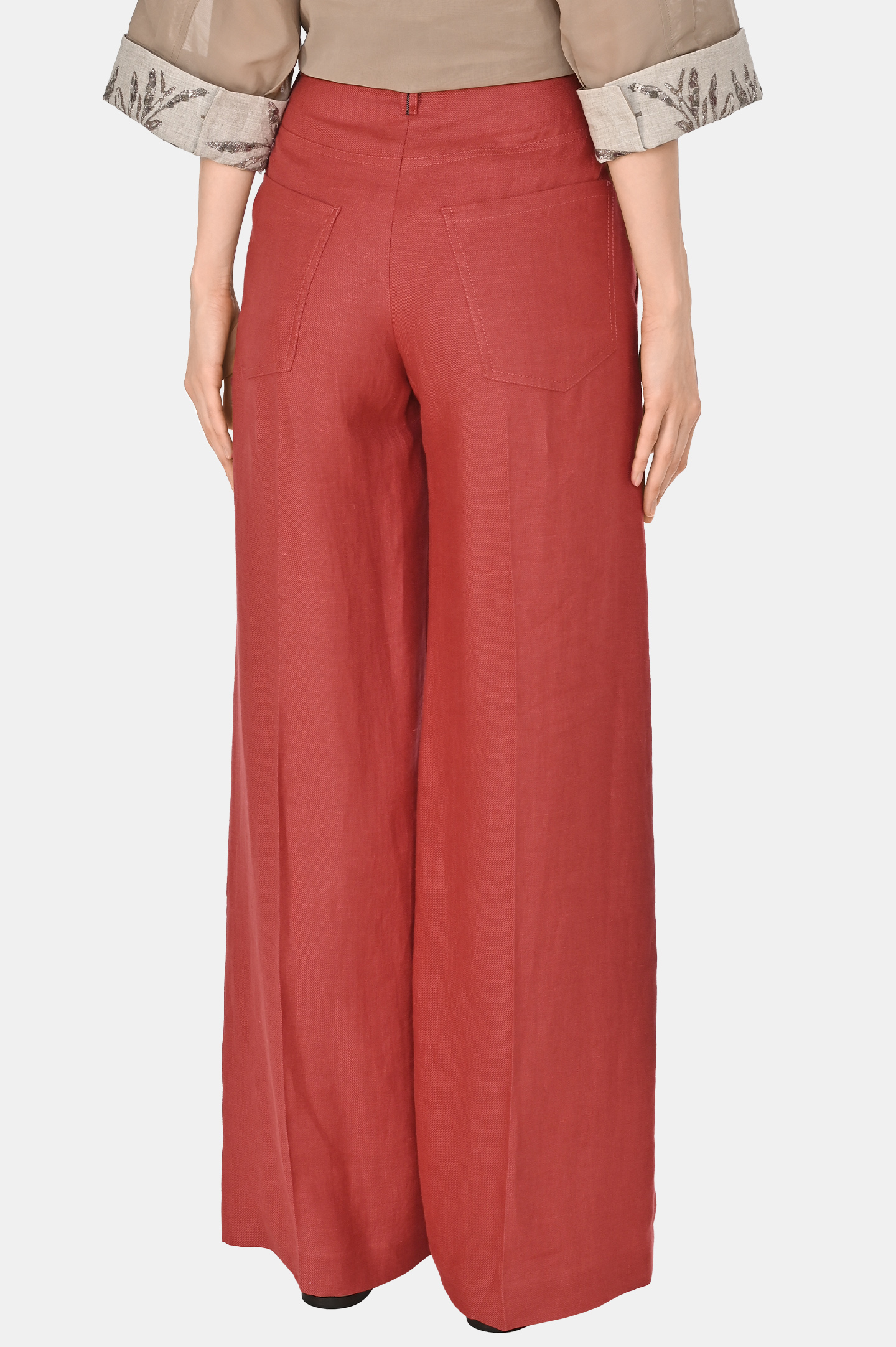 Брюки BRUNELLO  CUCINELLI MH537P8724, цвет: Красный, Женский