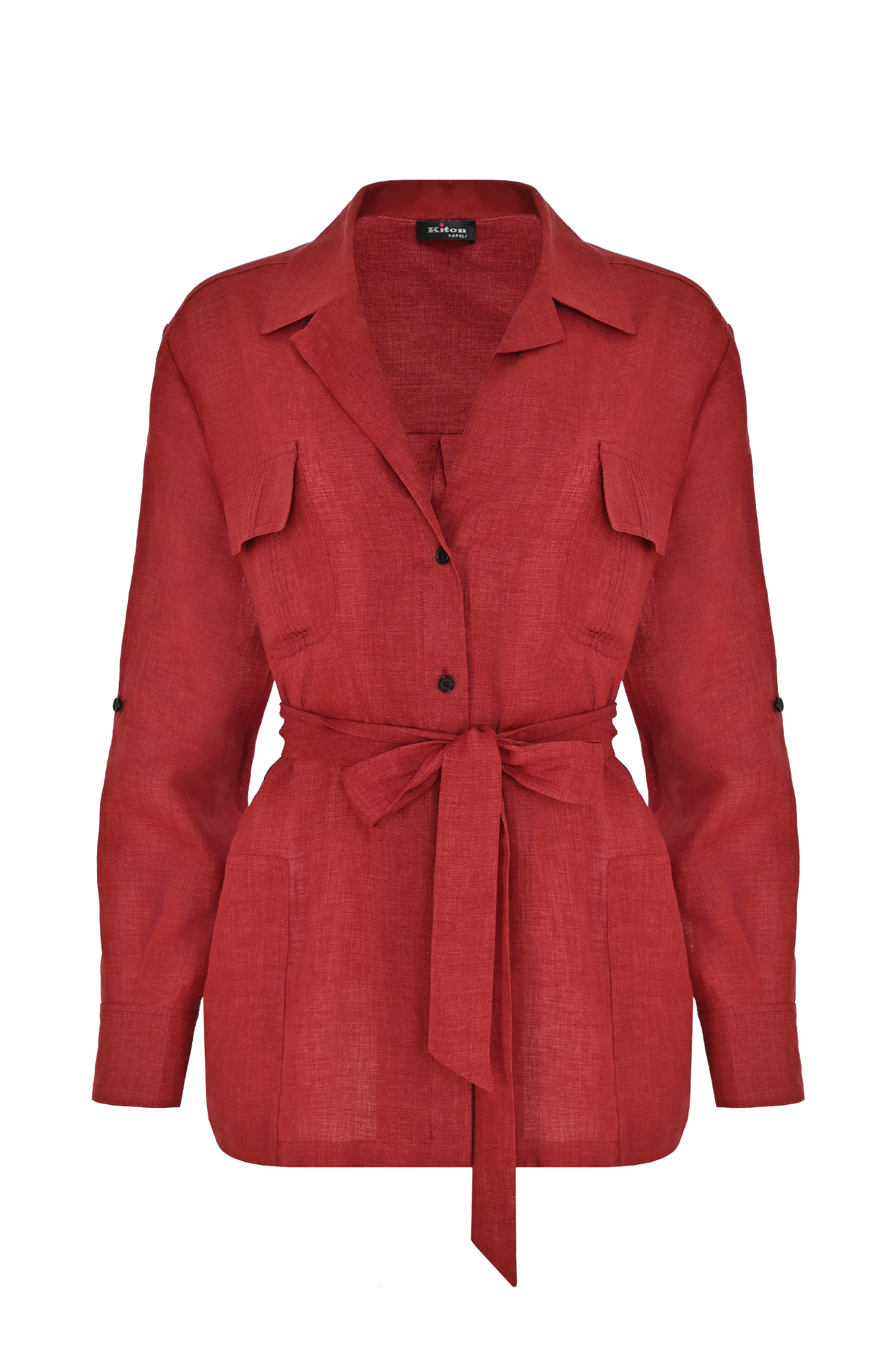 Блуза+пояс KITON D57418K0903E0, цвет: Бордовый, Женский