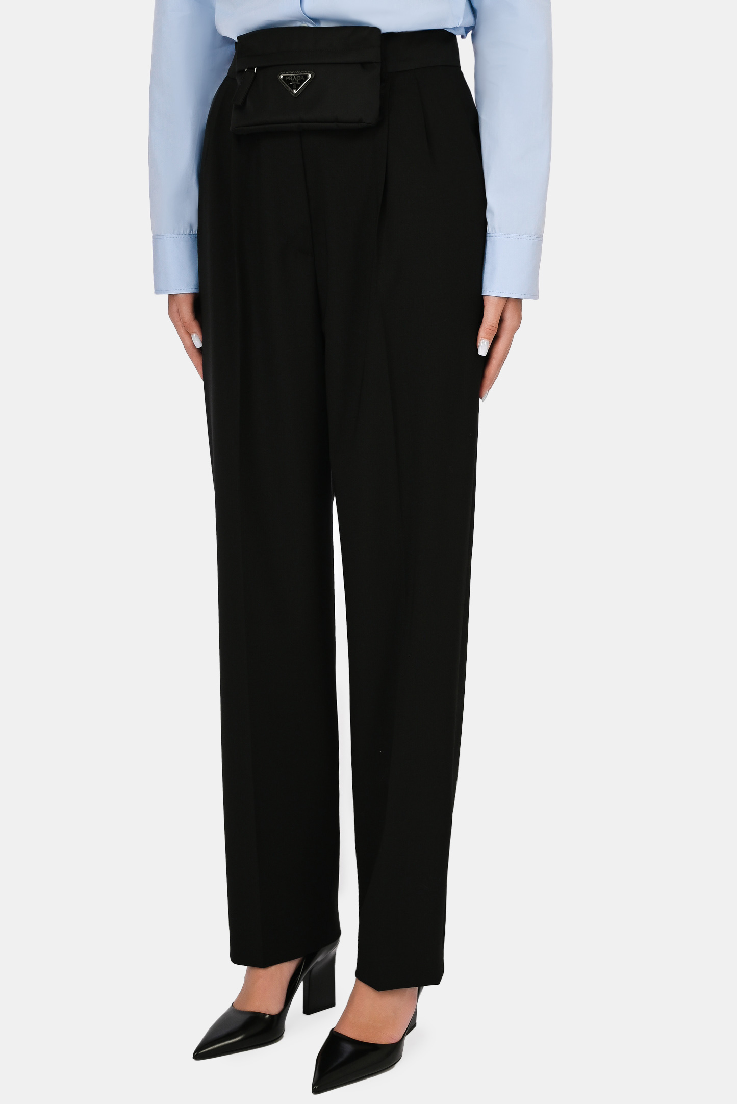 Брюки PRADA P262E S 212, цвет: Черный, Женский