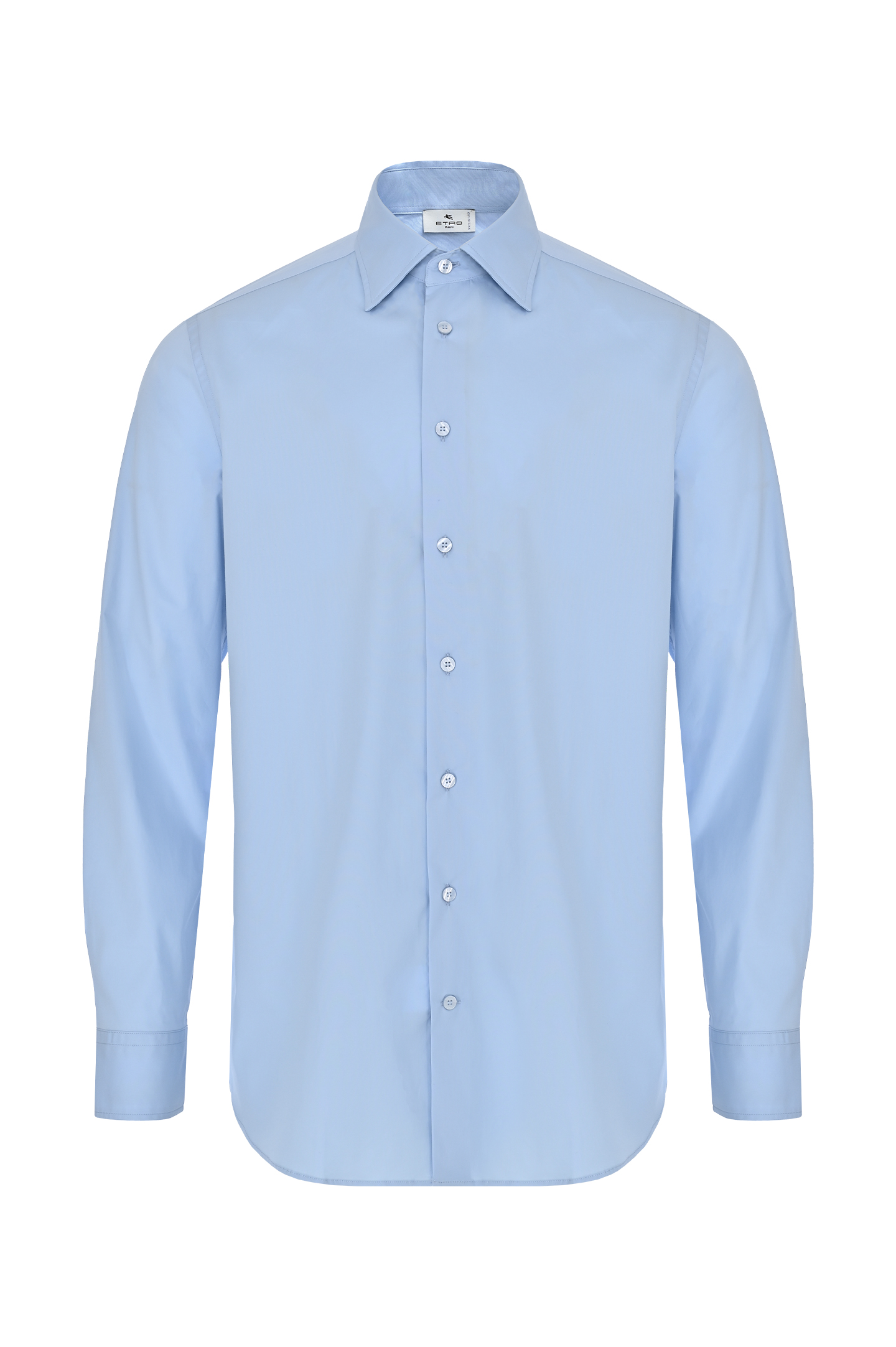 Рубашка из хлопка и эластана ETRO MRIB0001 AV202, цвет: Голубой, Мужской