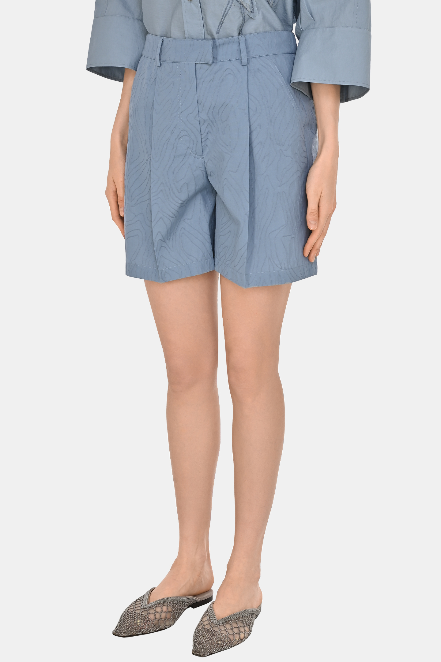 Шорты BRUNELLO  CUCINELLI MQ994HH299, цвет: Голубой, Женский