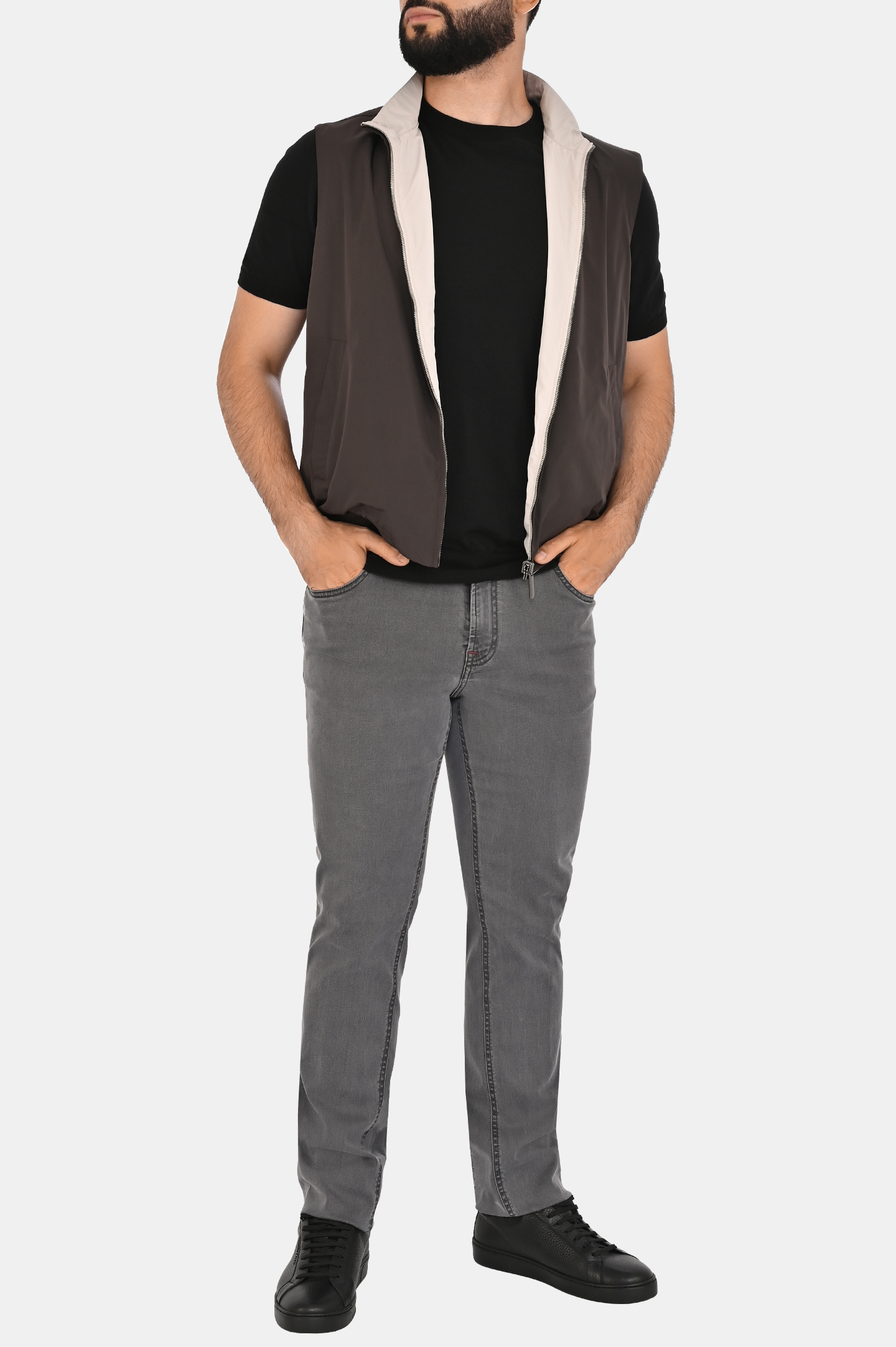 Жилет CANALI SG03188 O40874, цвет: Коричневый, Мужской
