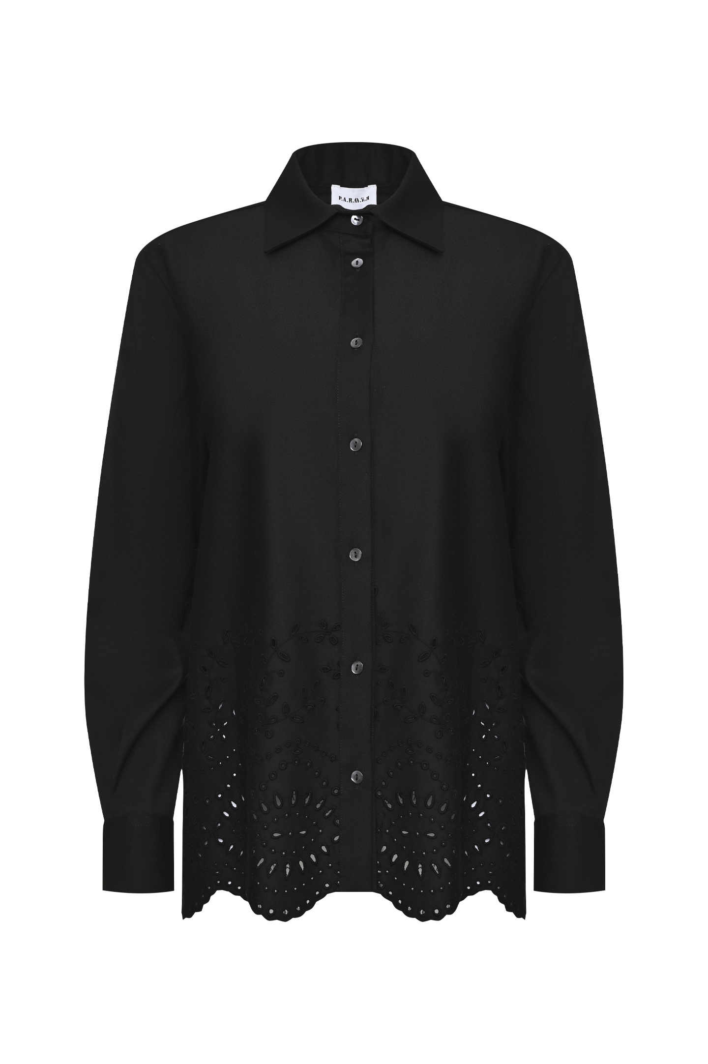 Блуза P.A.R.O.S.H. D381138 LOTUS, цвет: Черный, Женский