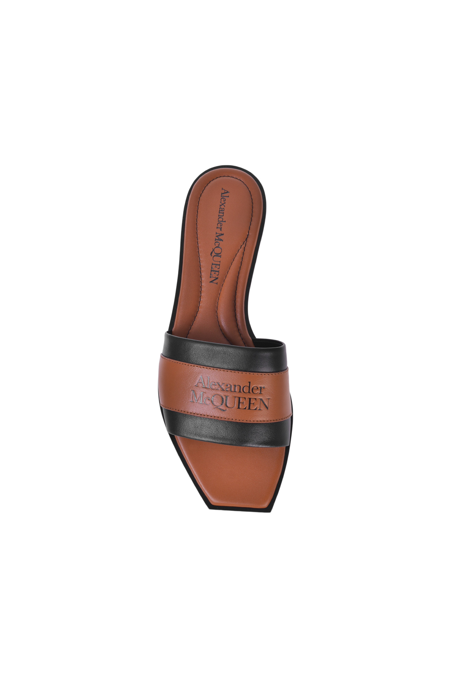 Шлепанцы ALEXANDER MCQUEEN 651902 WHZX1, цвет: Черный, Женский