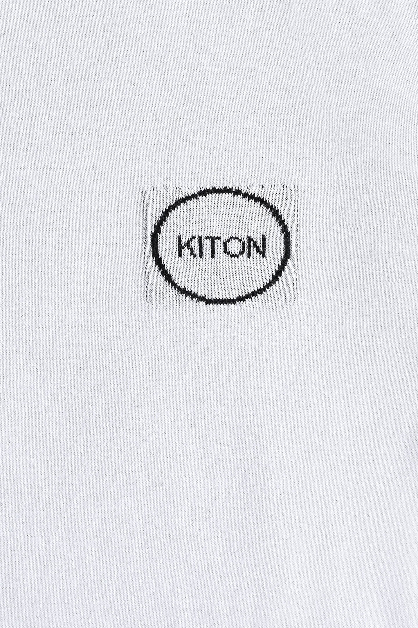 Свитер из хлопка KITON UMK0462V1, цвет: Белый, Мужской