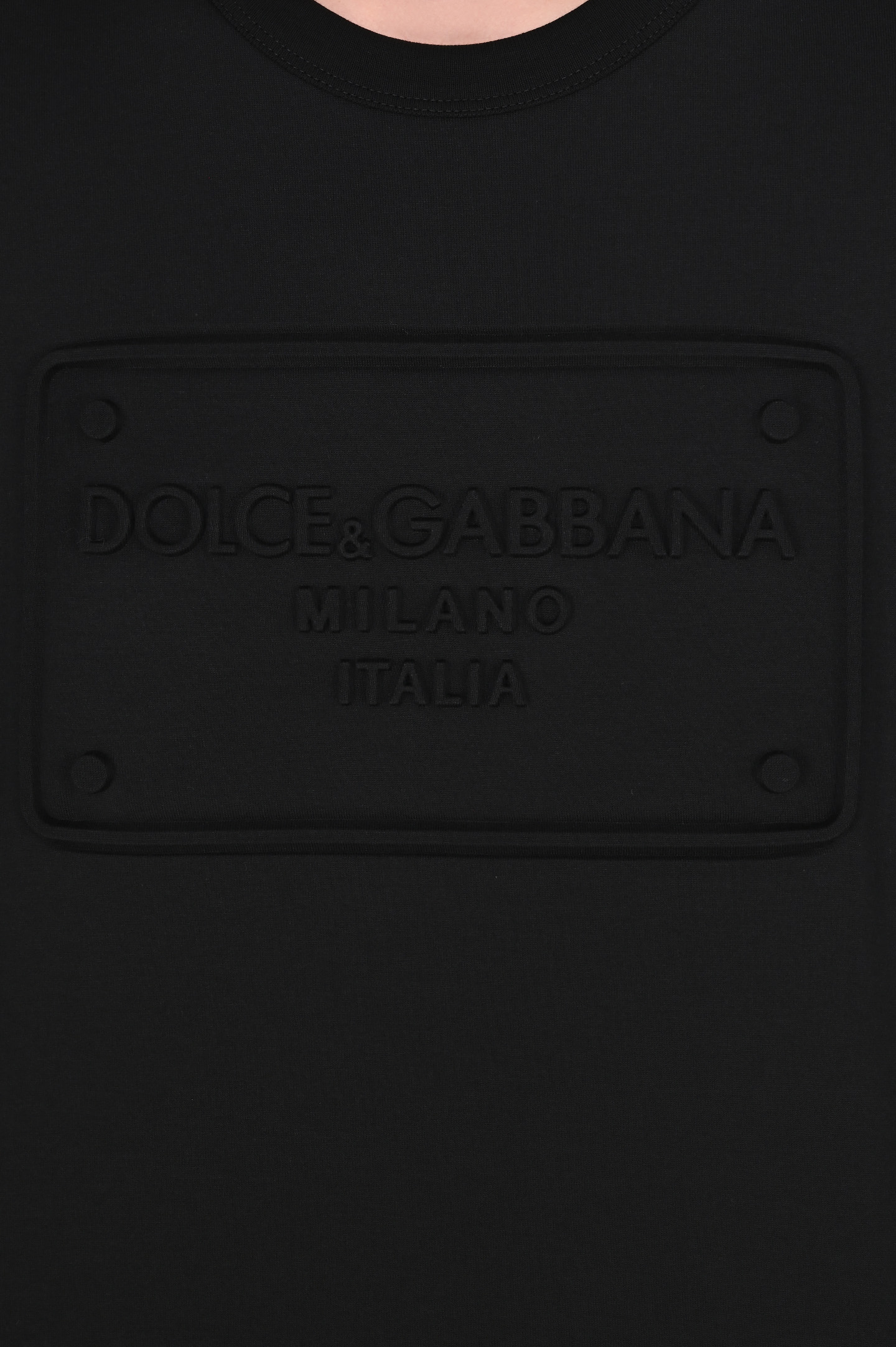 Футболка DOLCE & GABBANA G8KBAZ G7C7U, цвет: Черный, Мужской