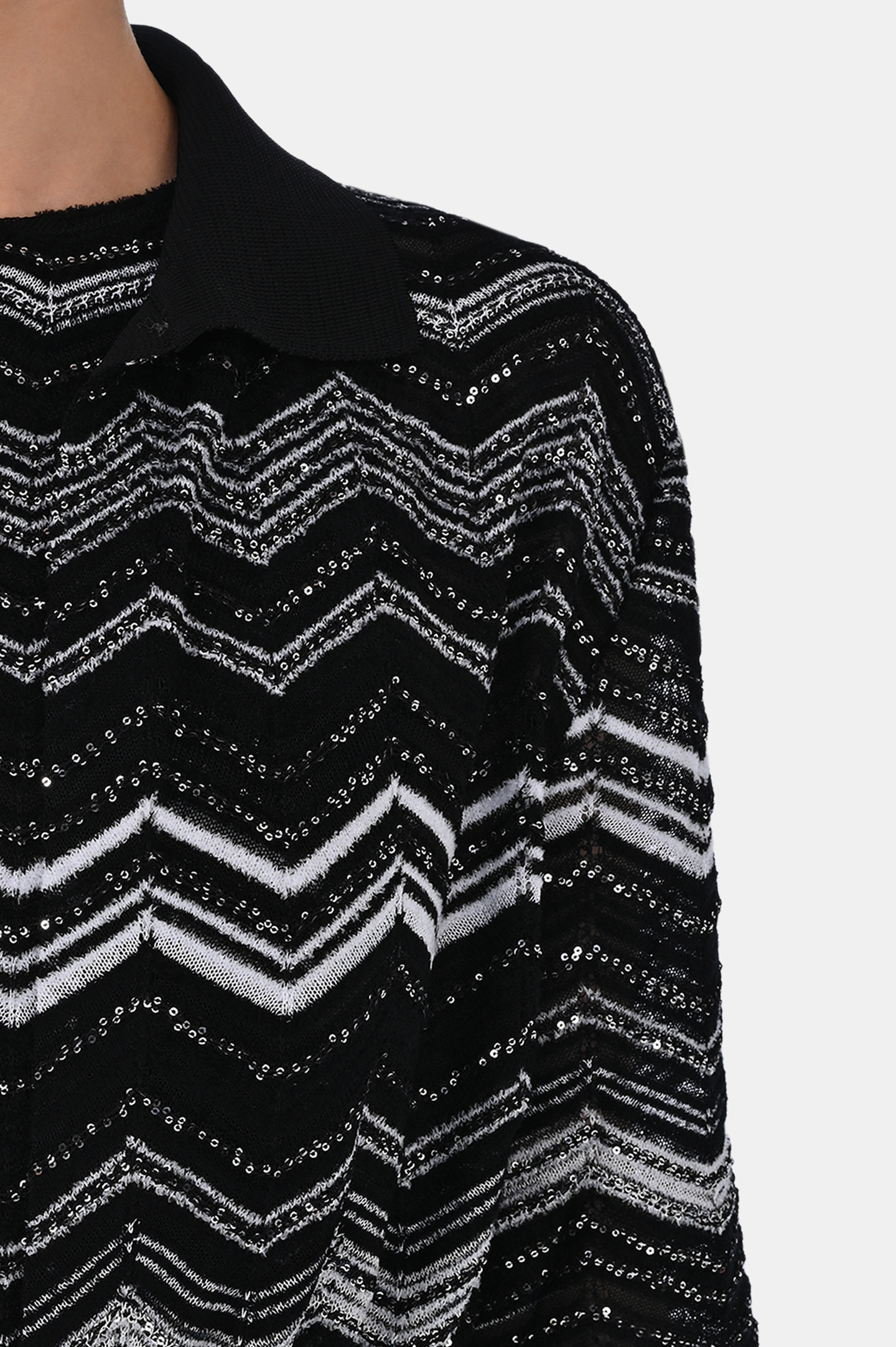 Кардиган MISSONI DS23SM2K-BK026B, цвет: Черно-белый, Женский