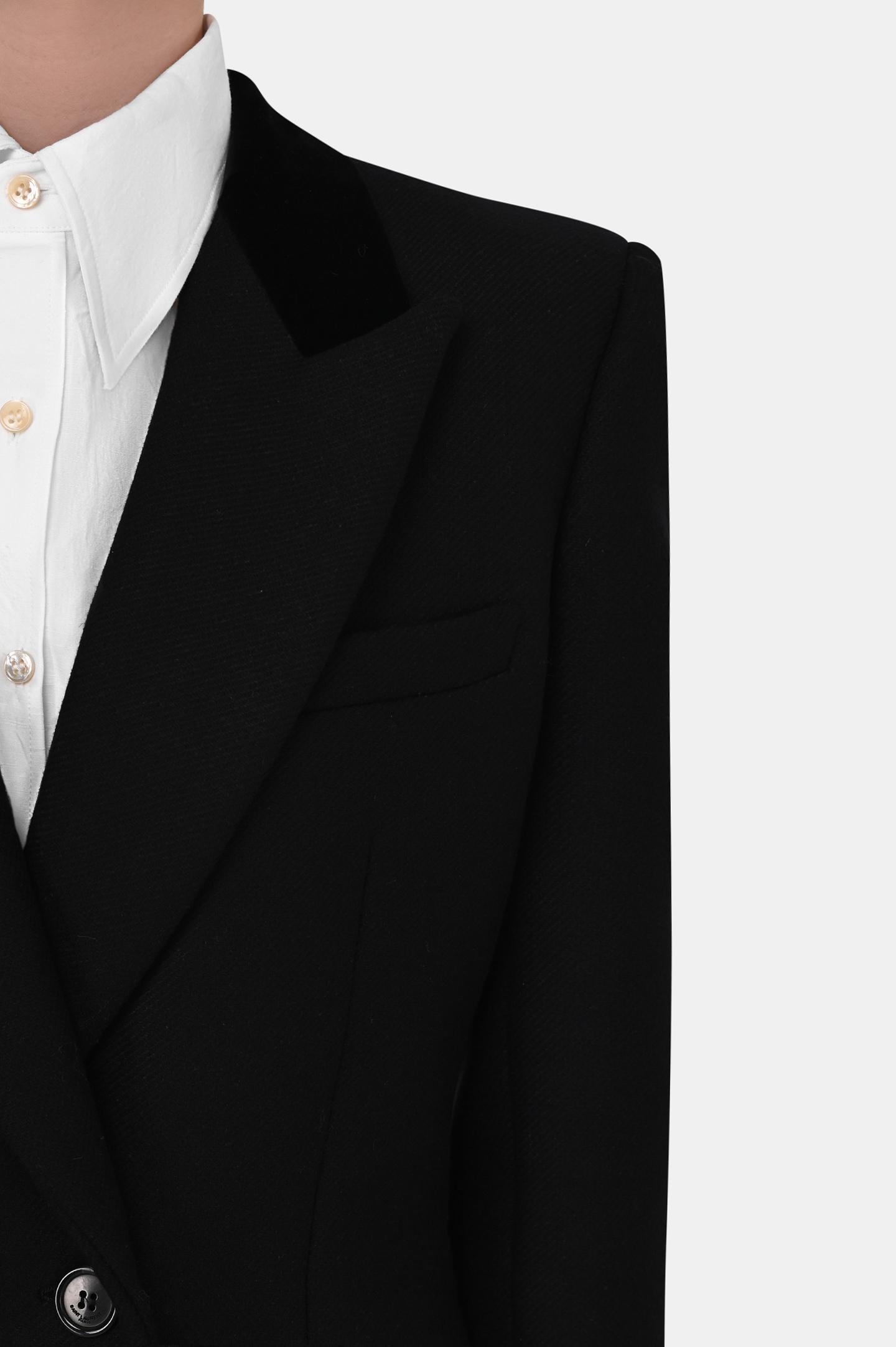 Пальто SAINT LAURENT 661315 Y5B58, цвет: Черный, Женский