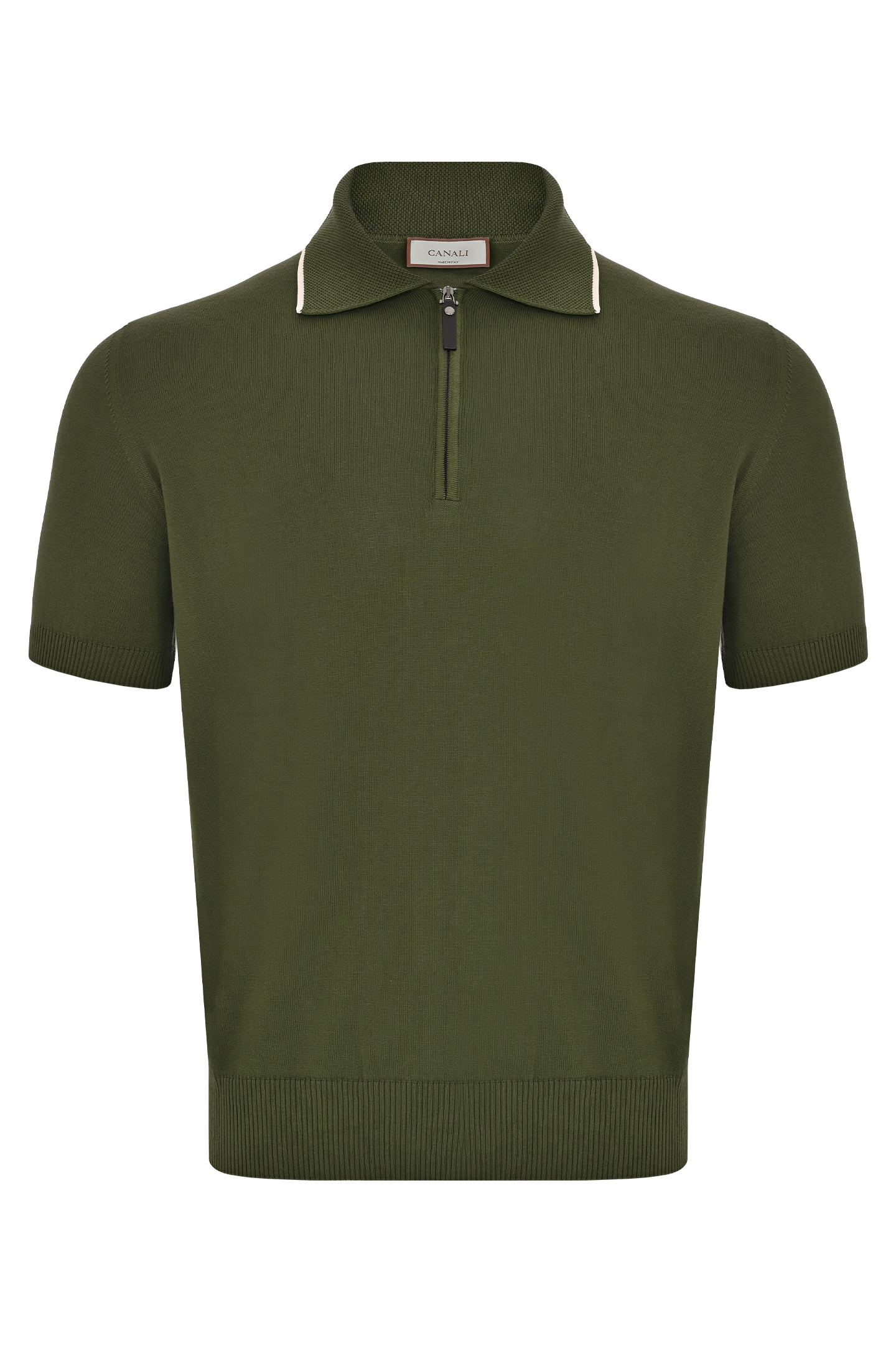 Поло CANALI MK02261 C1052, цвет: Зеленый, Мужской