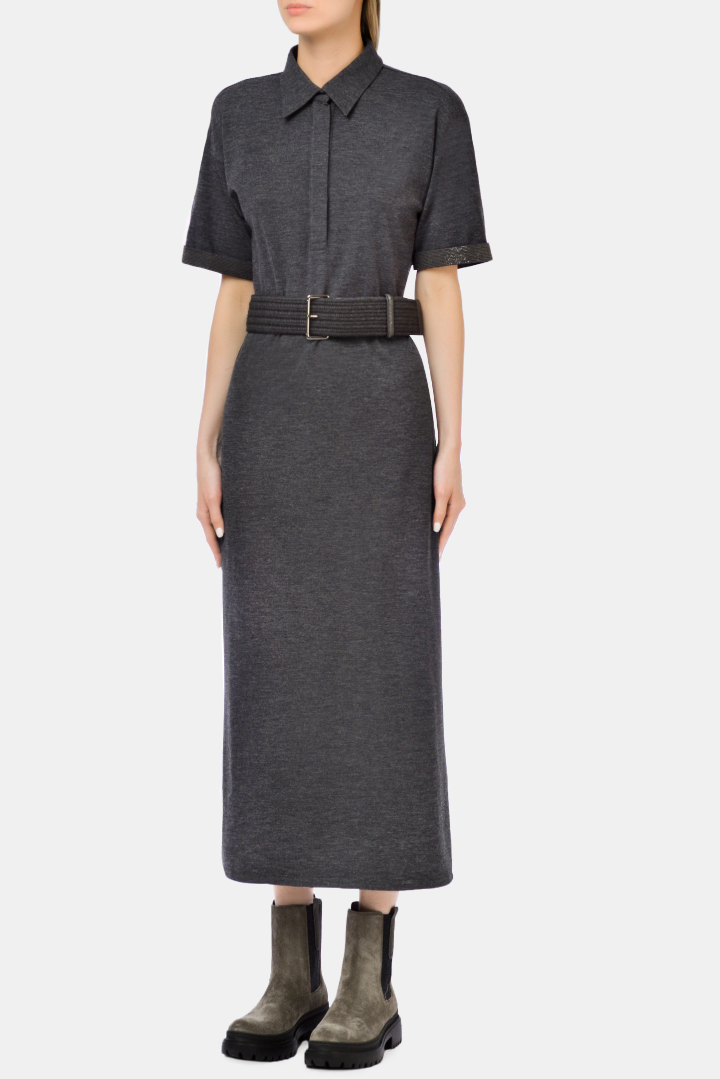Платье BRUNELLO  CUCINELLI M0R25A4813, цвет: Серый, Женский