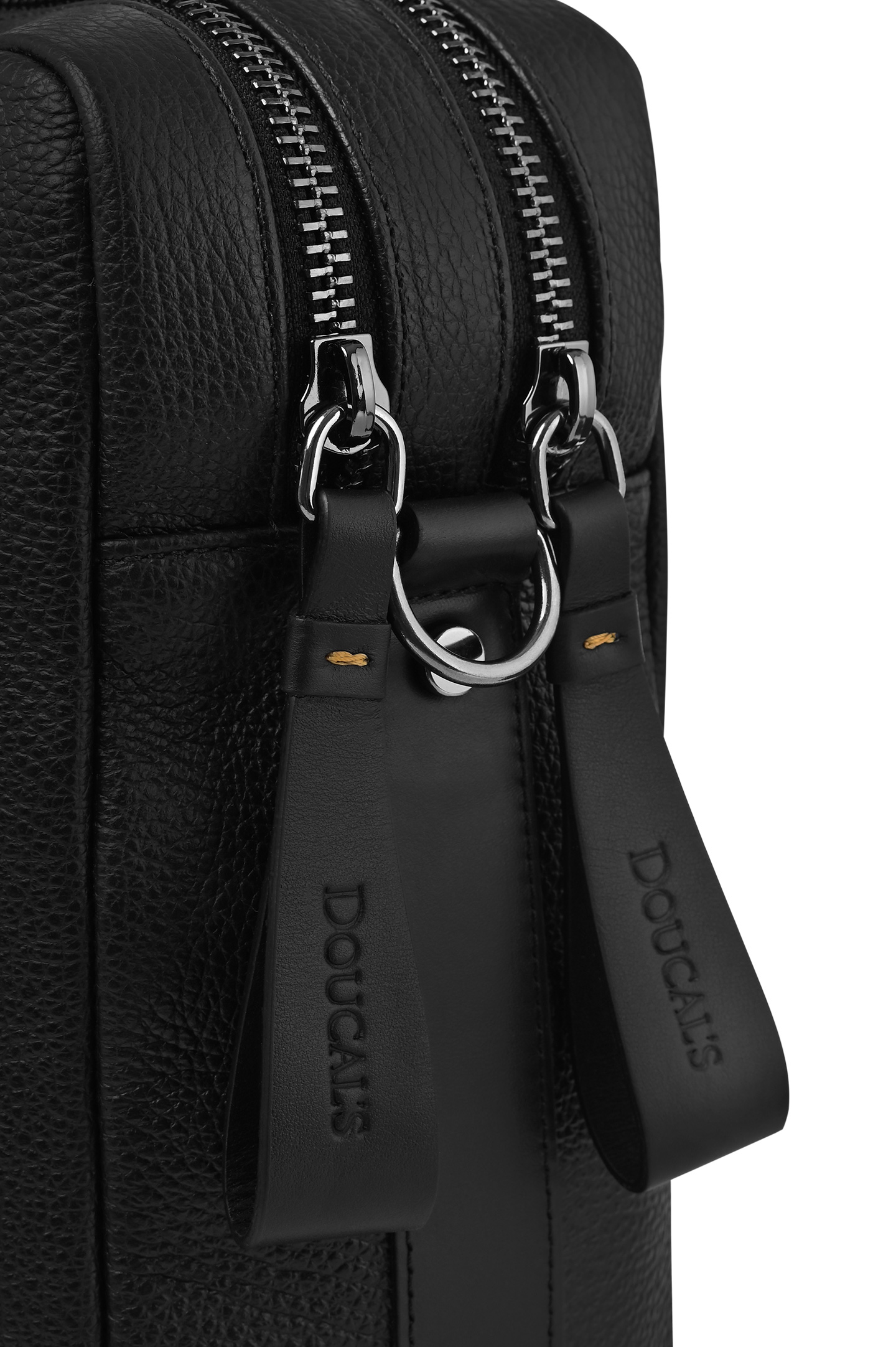 Кожаная сумка для ноутбука DOUCAL'S DB0005--02PT579, цвет: Черный, Мужской
