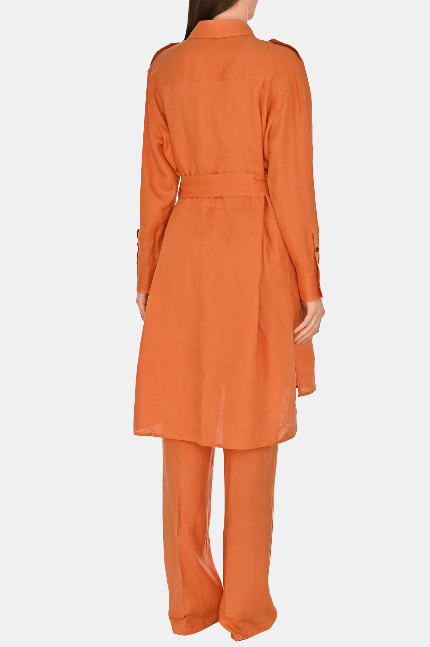 Платье+пояс KITON D55368H092850, цвет: Оранжевый, Женский