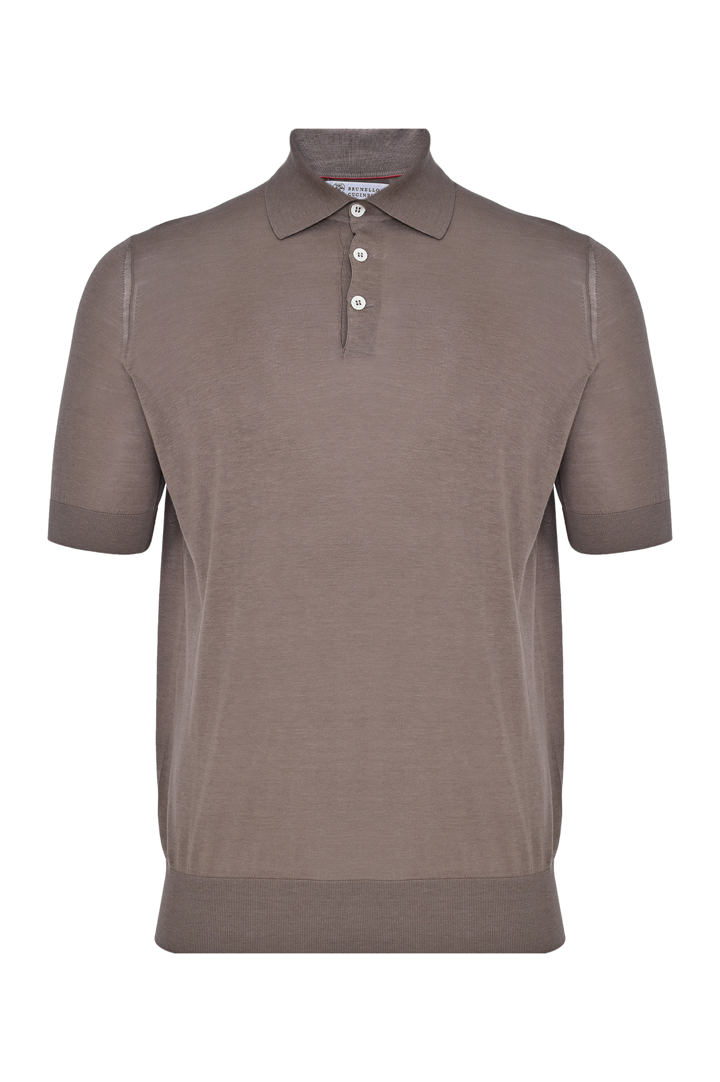 Поло BRUNELLO  CUCINELLI MNB805405, цвет: Коричневый, Мужской