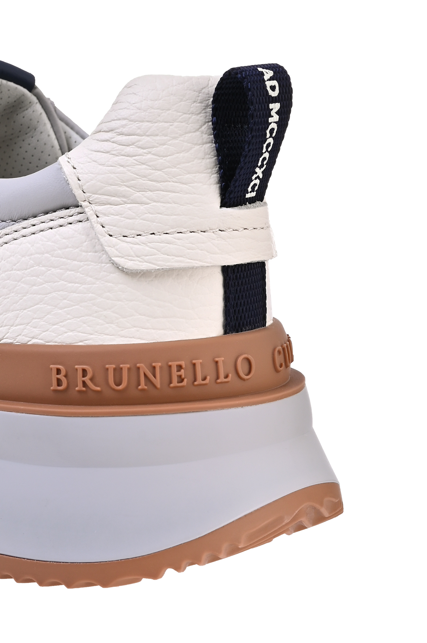 Кожаные кроссовки BRUNELLO  CUCINELLI MZULVLO278, цвет: Серый, Мужской